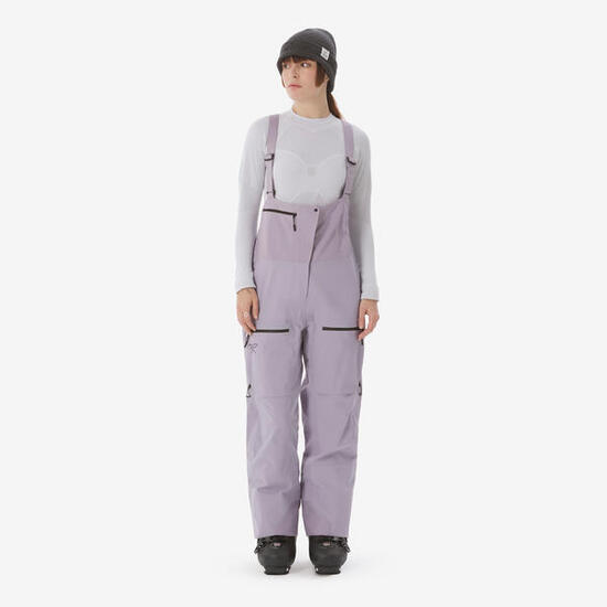 Pantalon de ski freeride imperméable femme, FR900 violet