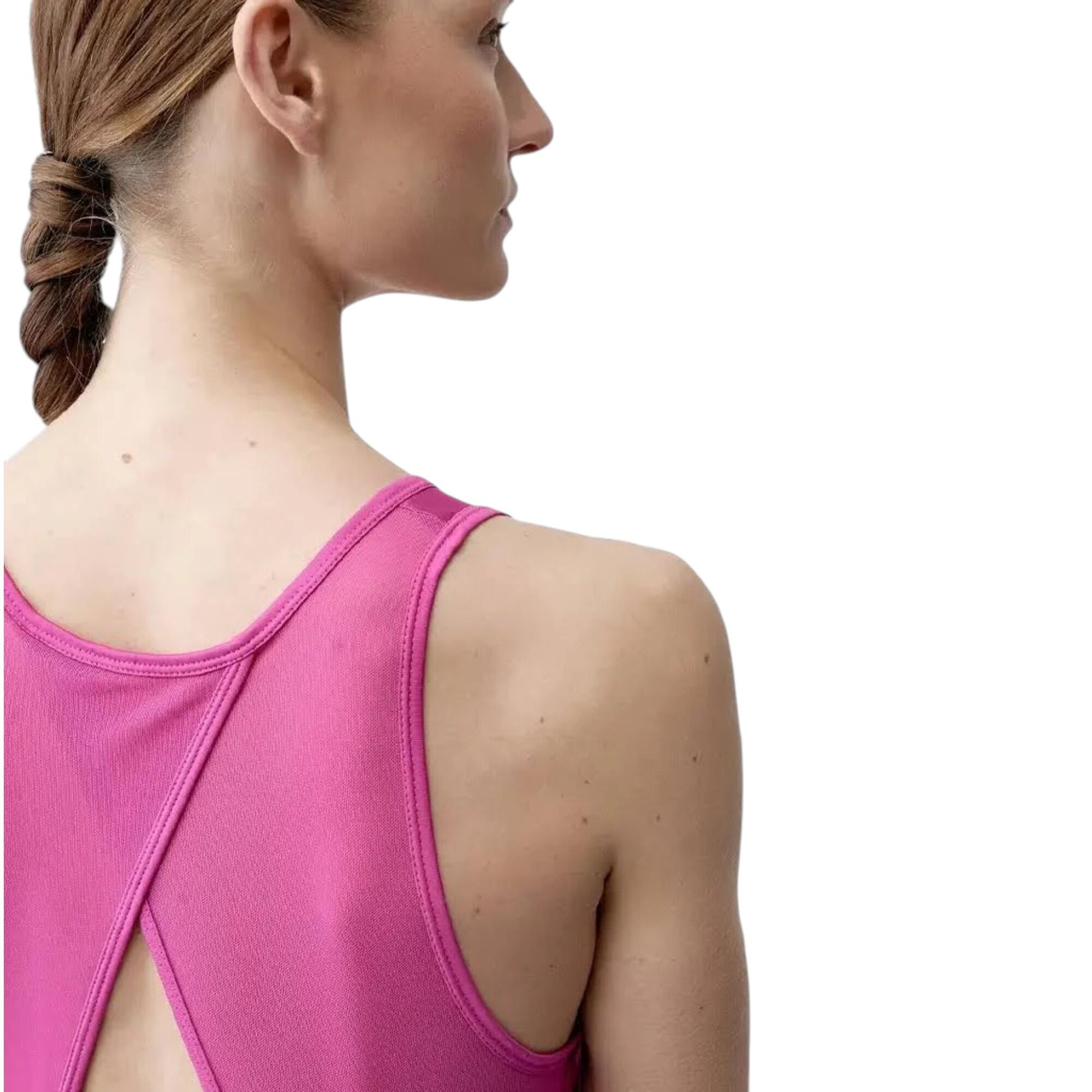 Camiseta sin mangas fitness Mujer Born daila tank fucsia 3/5