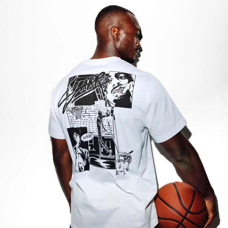 Tricou de basket SARR unisex, alb „back to canaveral”