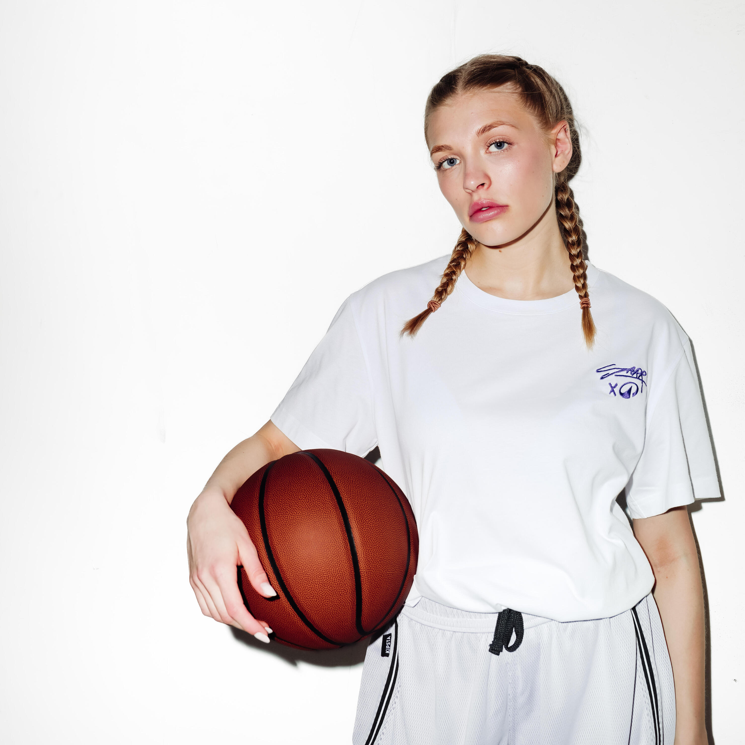 T-shirt de basket SARR homme femme, blanc "cold fire" 8/8