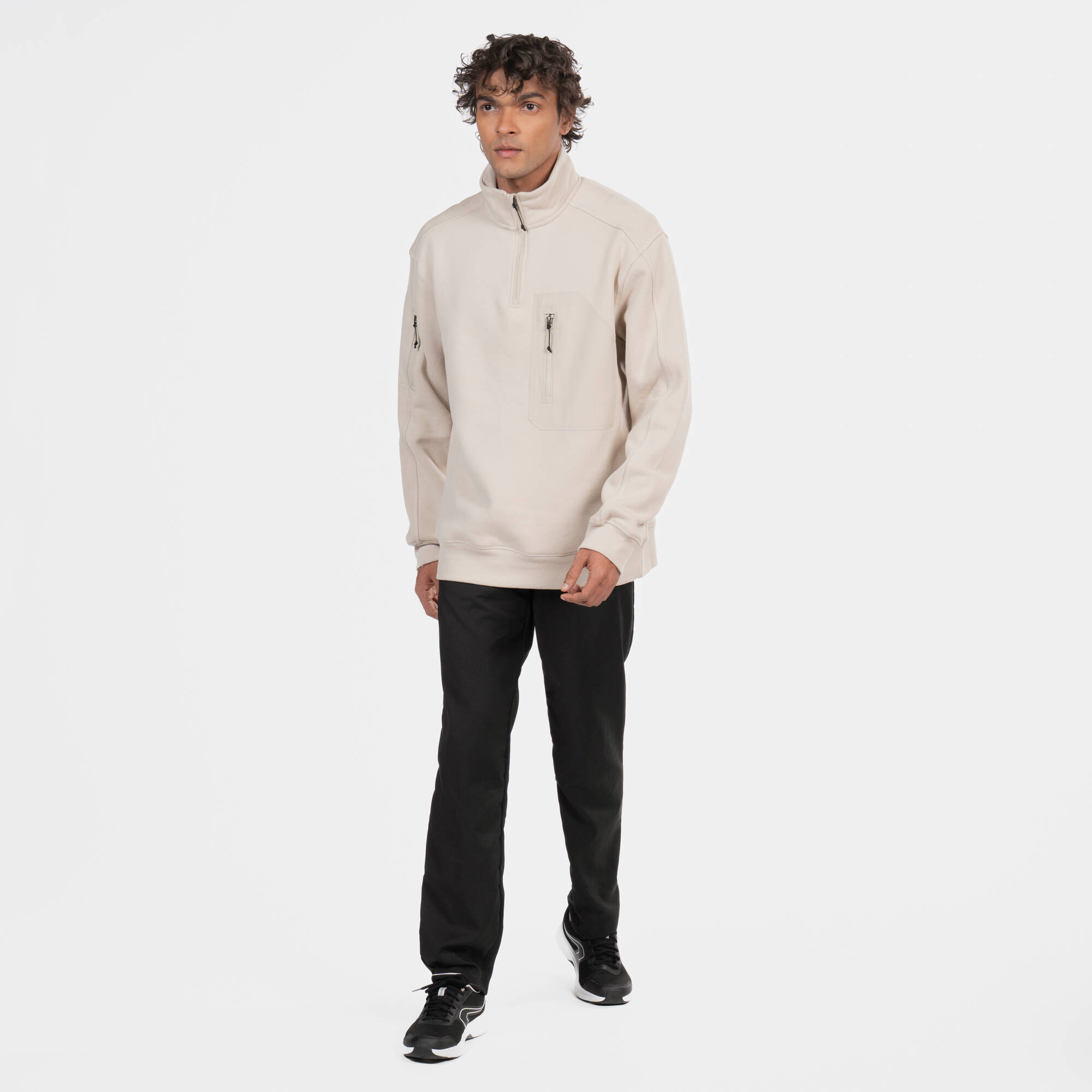 Men's Half Zip-Up Sweatshirt 500 -  2