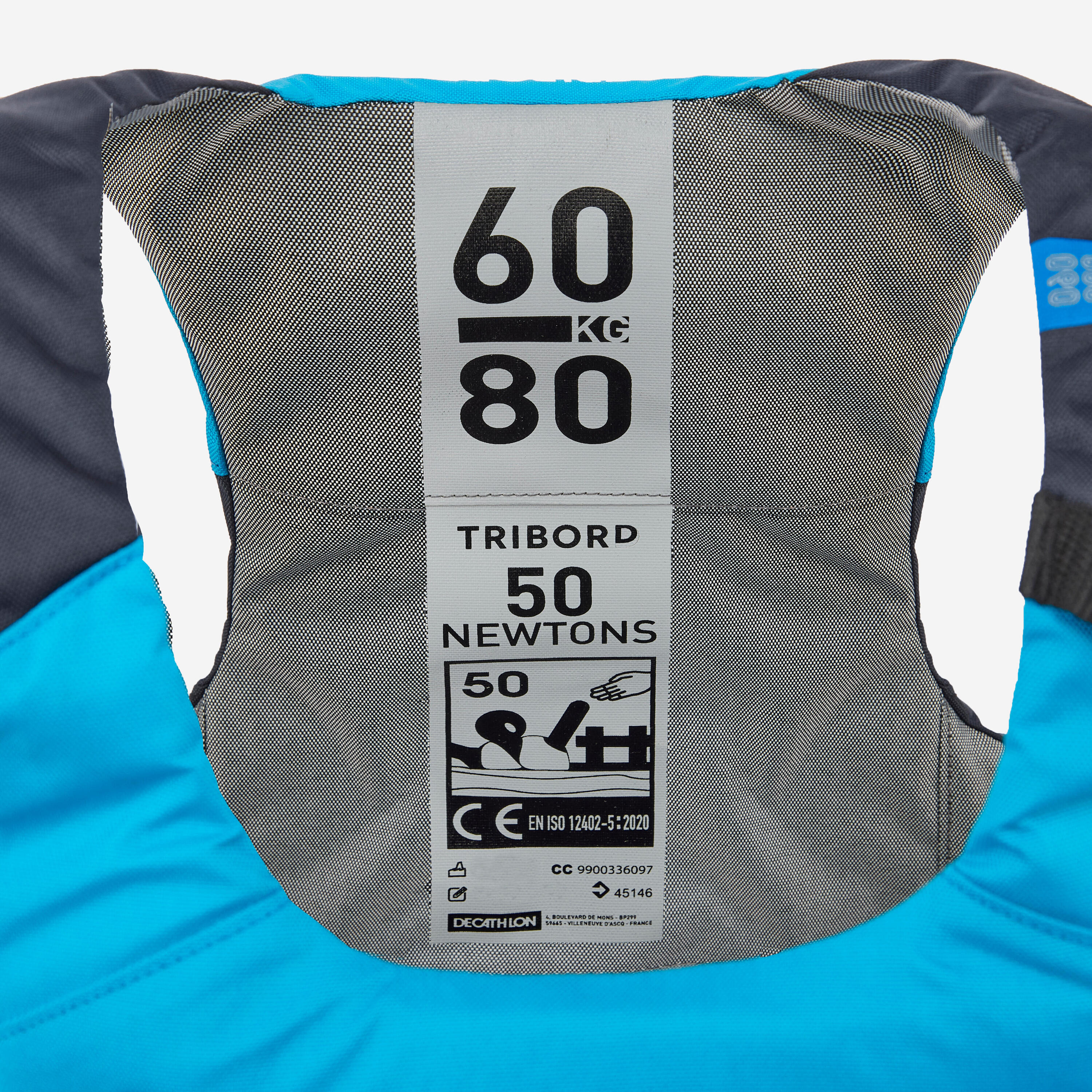 Chaleco Ayuda Flotación Vela Club BA Turquesa 50 Newtons 3/8