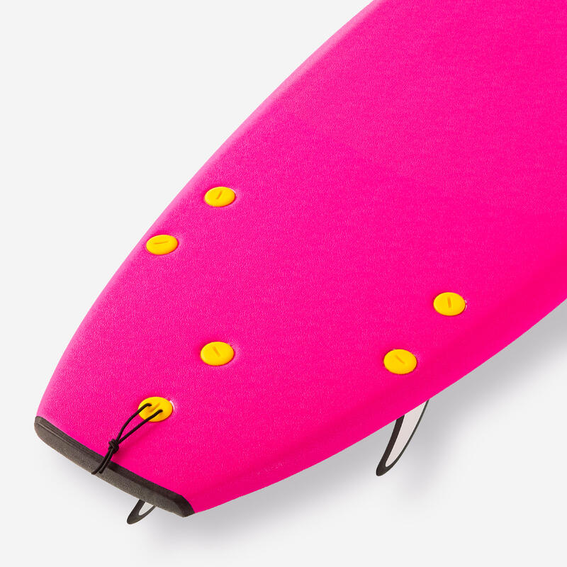 Placă surf din spumă shortboard 5'6, 500 Soft RAD Roz - Serie limitată ViVi