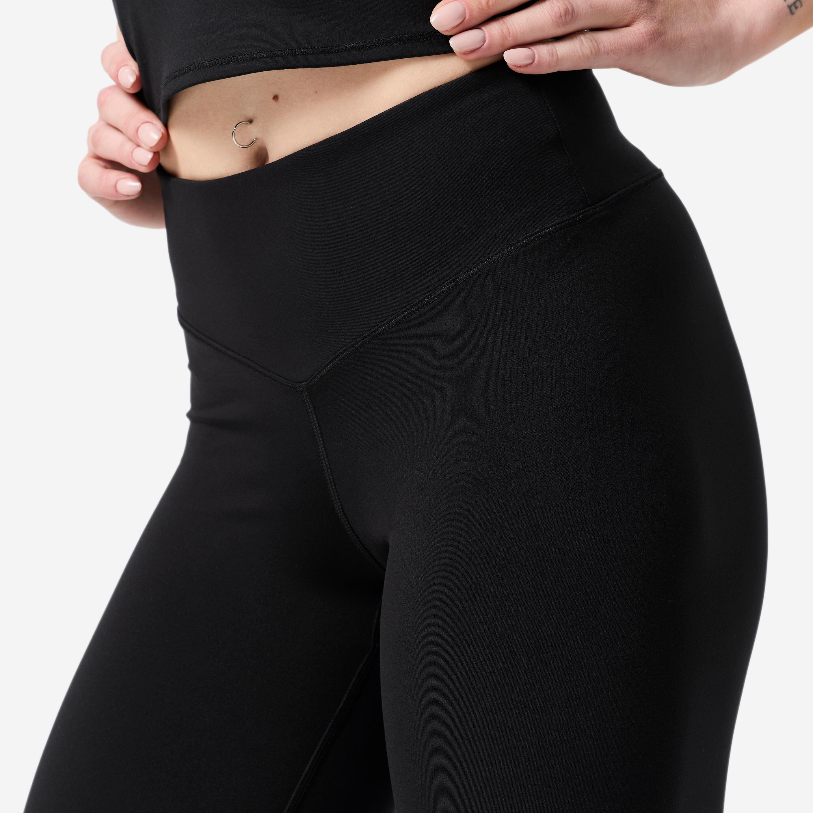 Leggings Musculación Mujer Negro Fruncido 4/7