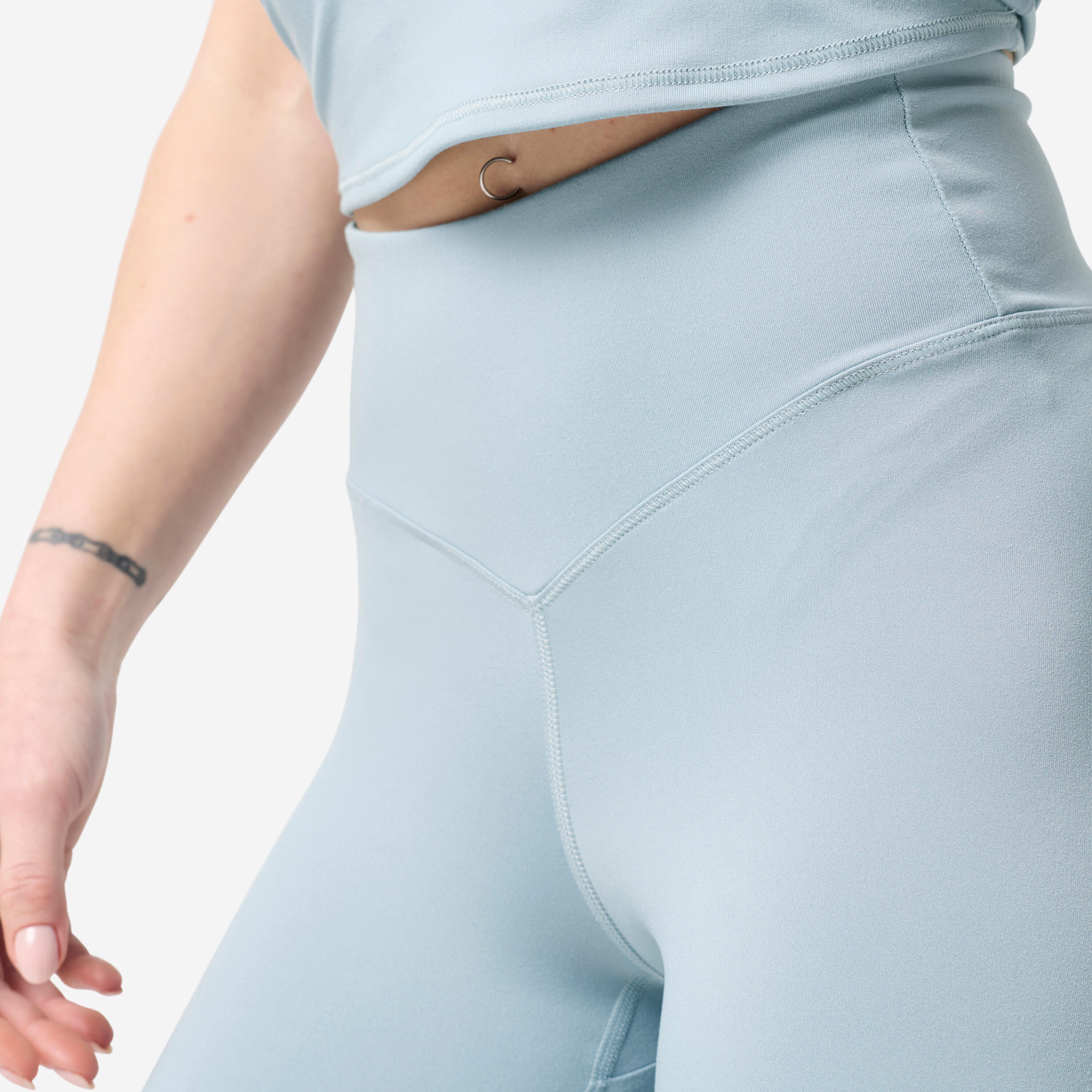 Leggings Musculación Mujer Azul Fruncido 6/13