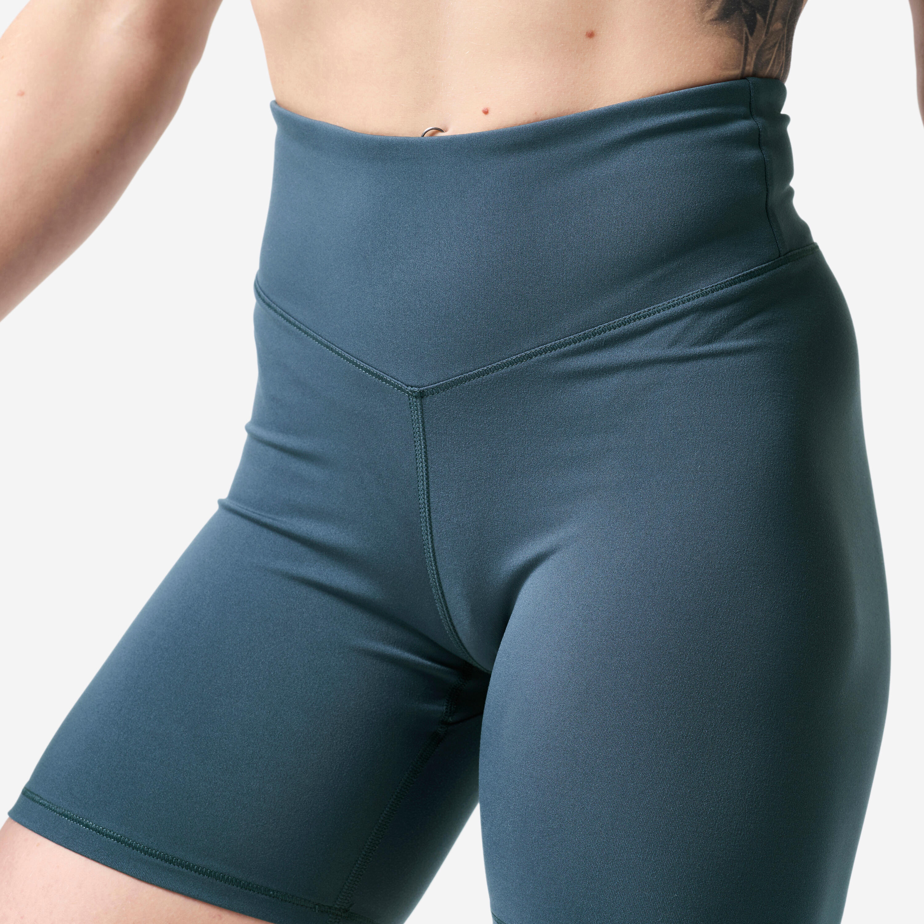 Sportshort scrunch voor dames blauw 6/15