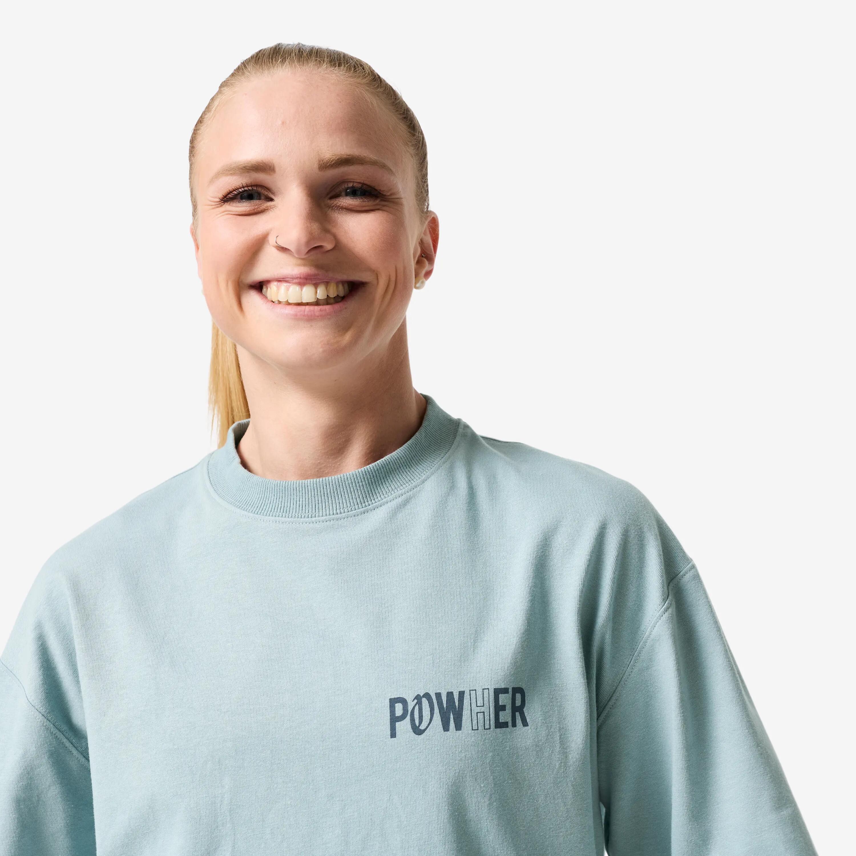 Oversized sportshirt voor dames blauw/grijs 5/13