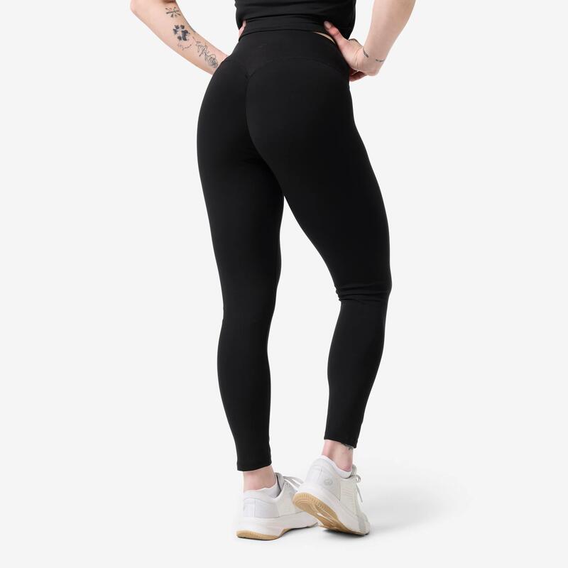 Colanți de fitness, scrunch, damă, negru