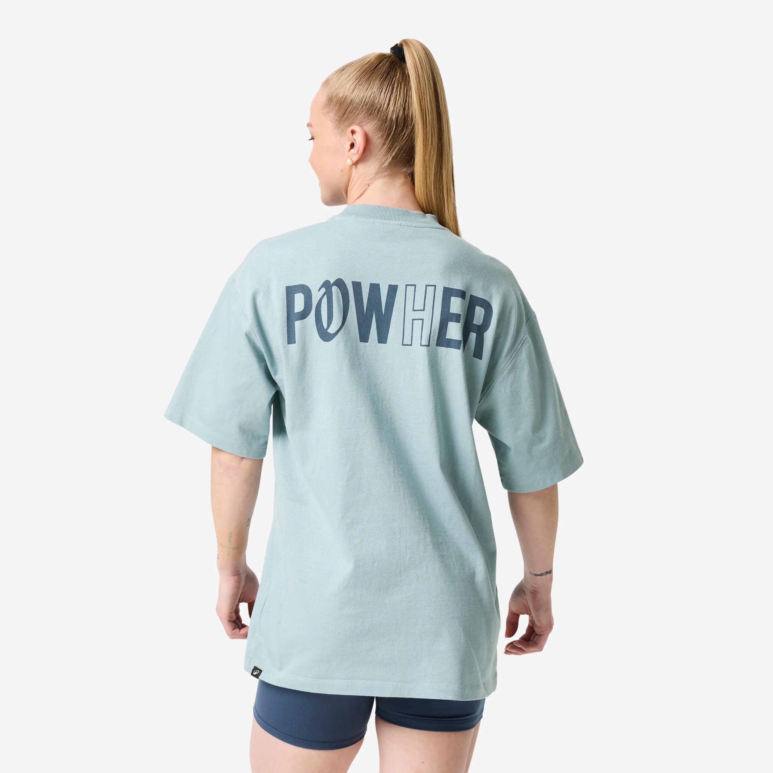 Oversized sportshirt voor dames blauw/grijs 6/13