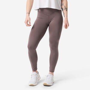 Leggings Musculación Mujer Marrón Fruncido