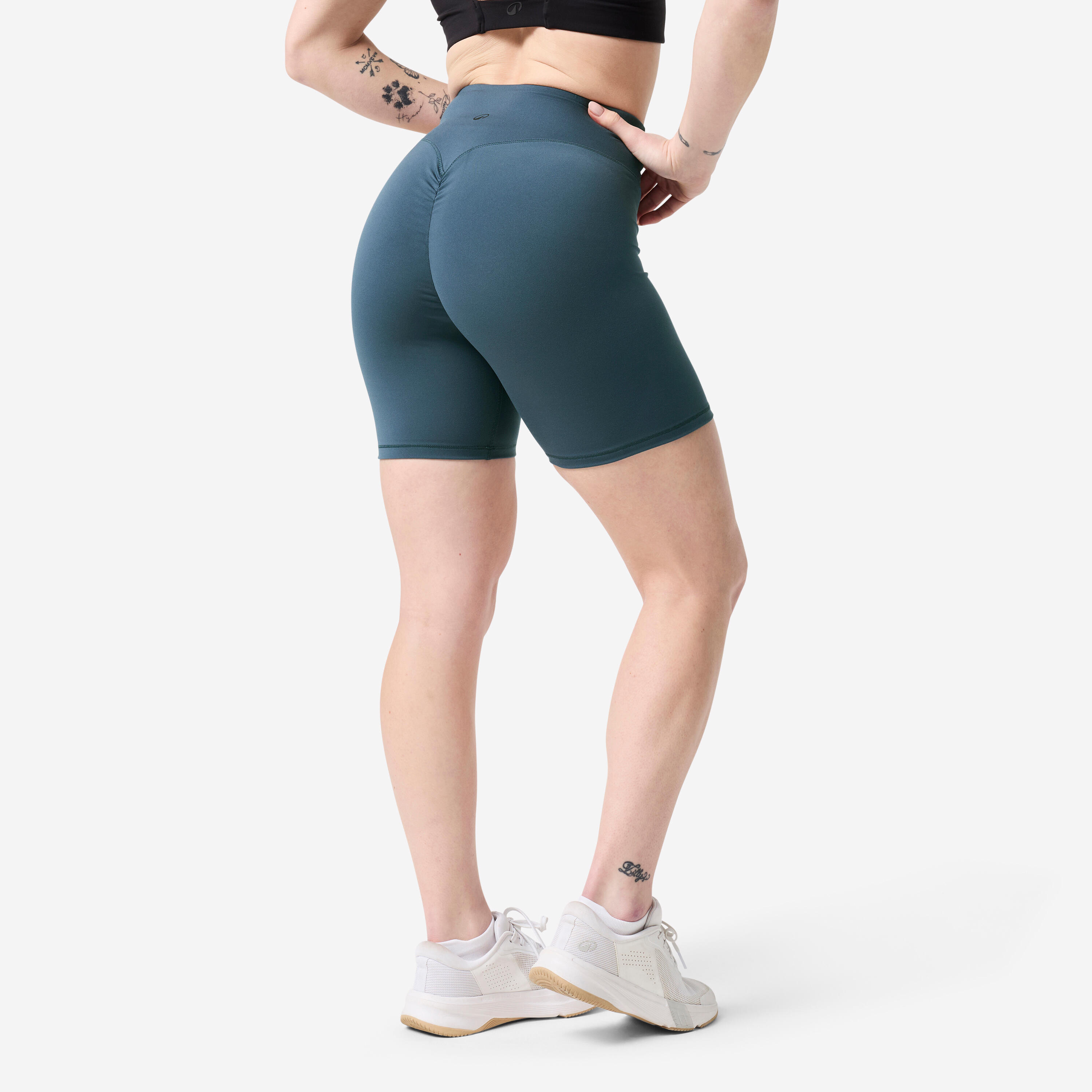 Sportshort scrunch voor dames blauw 7/15