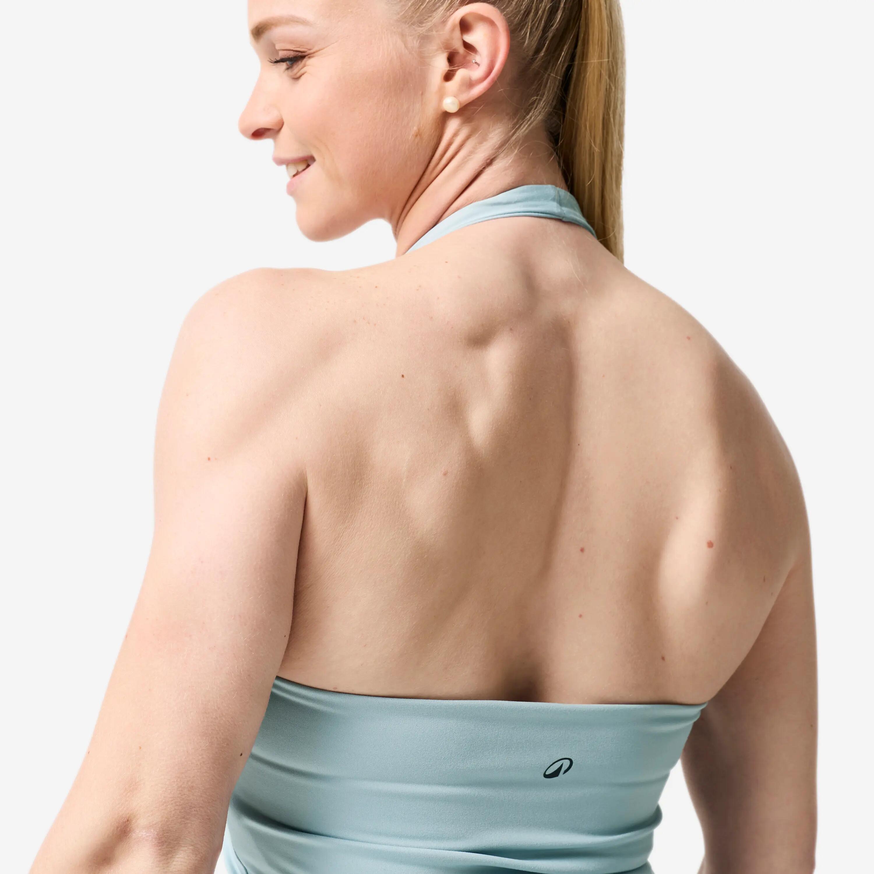 Top Damen Krafttraining freier Rücken - hellblau 4/12
