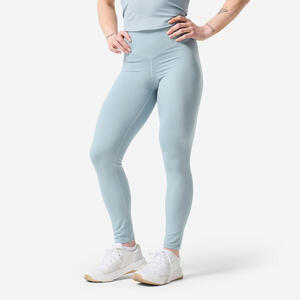 Leggings Musculación Mujer Azul Fruncido