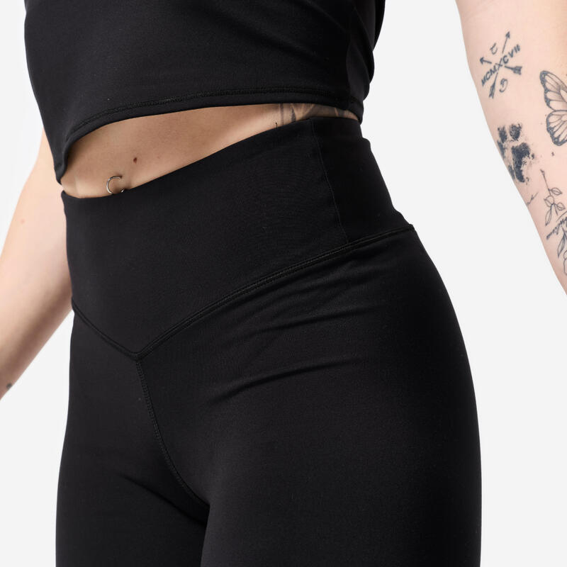 Șort de fitness cu efect scrunch, negru, damă