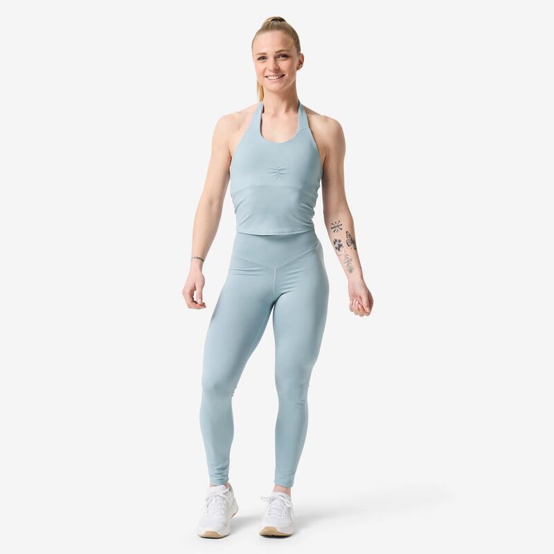 Colanți de fitness cu efect scrunch Albastru, Damă