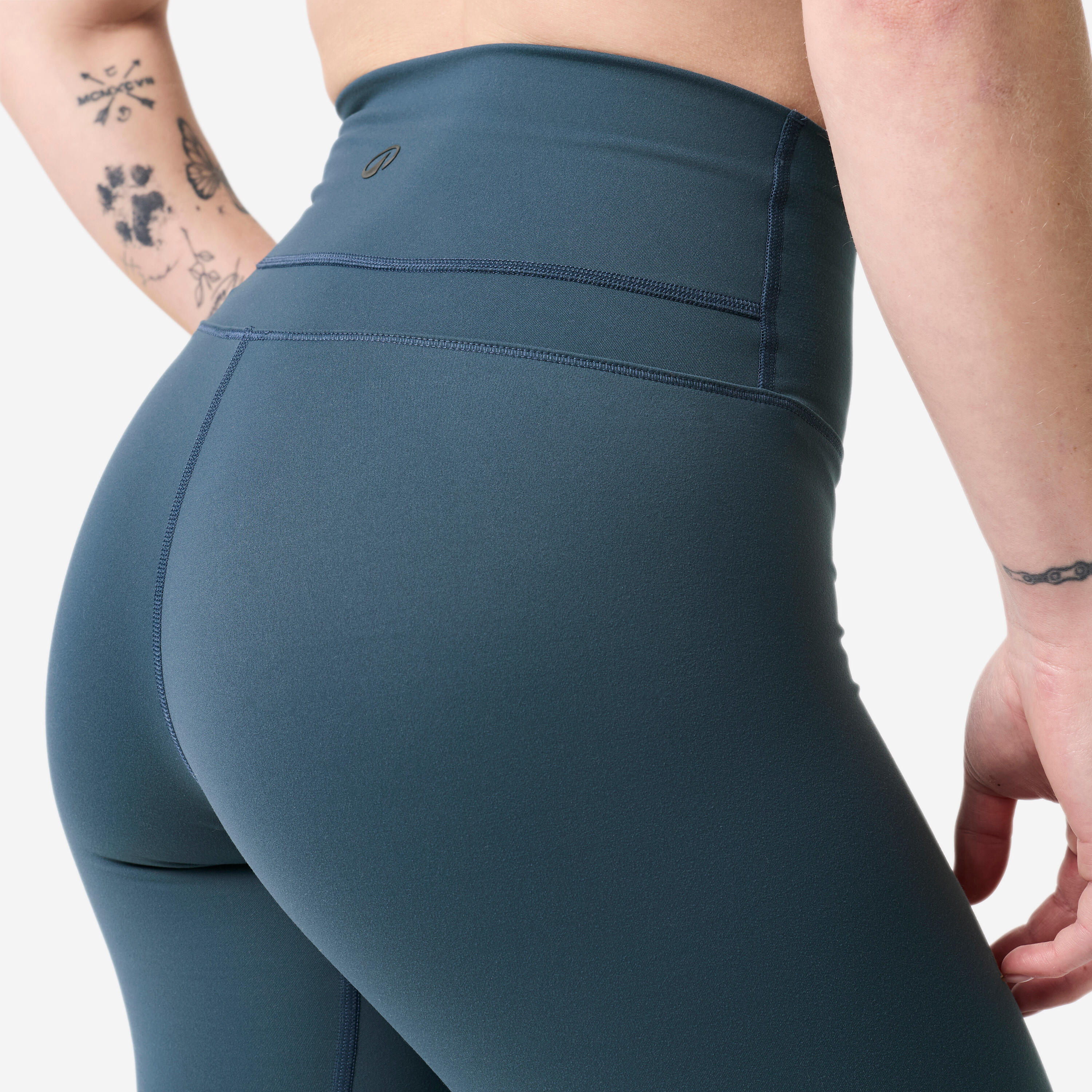 Leggings donna palestra antiabrasione traspiranti blu 4/16