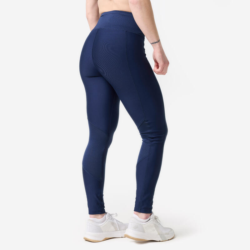 Colanți Fitness cardio cu buzunar pentru telefon Bleumarin Damă