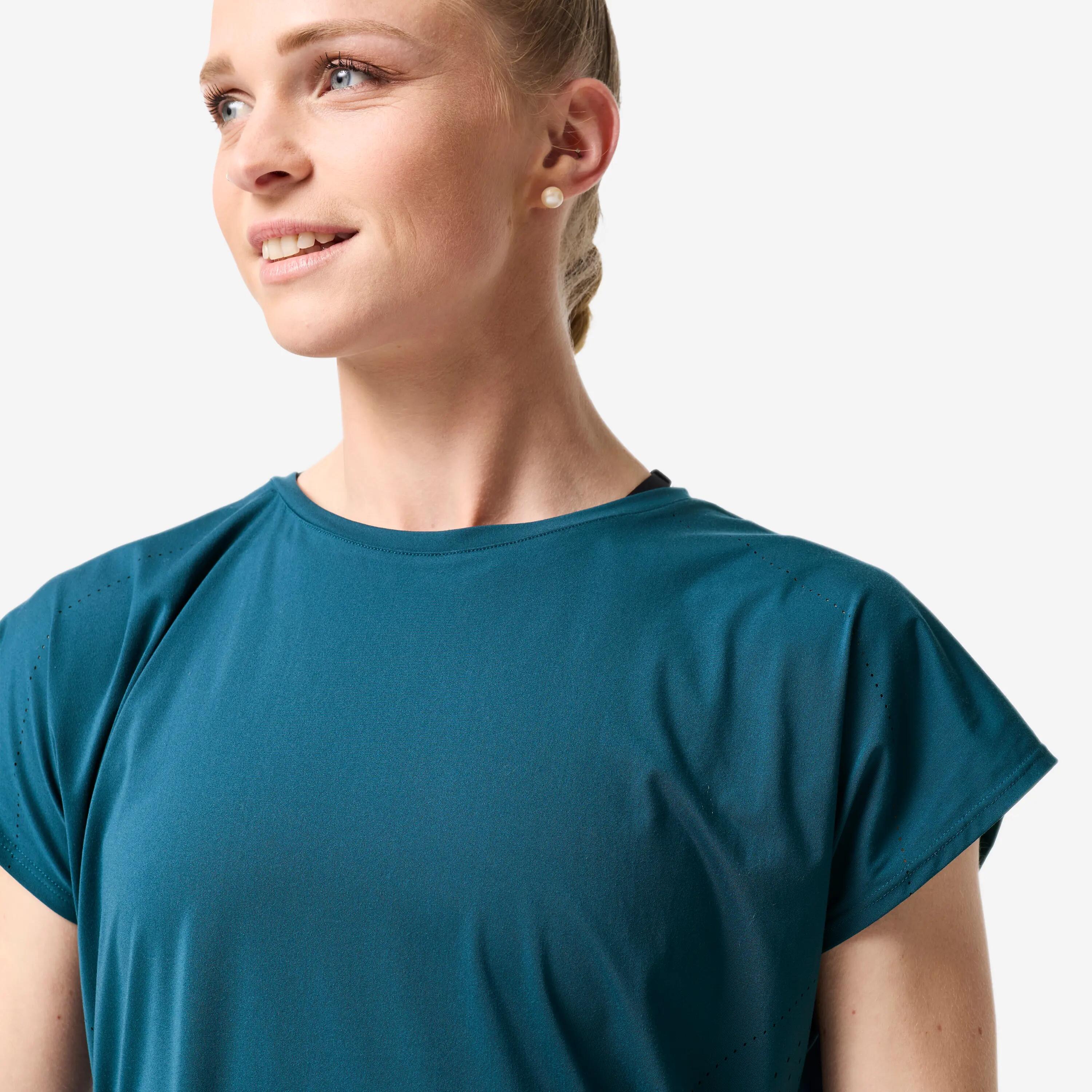 Women's Loose-Fit Breathable Fitness T-Shirt - Teal -  5