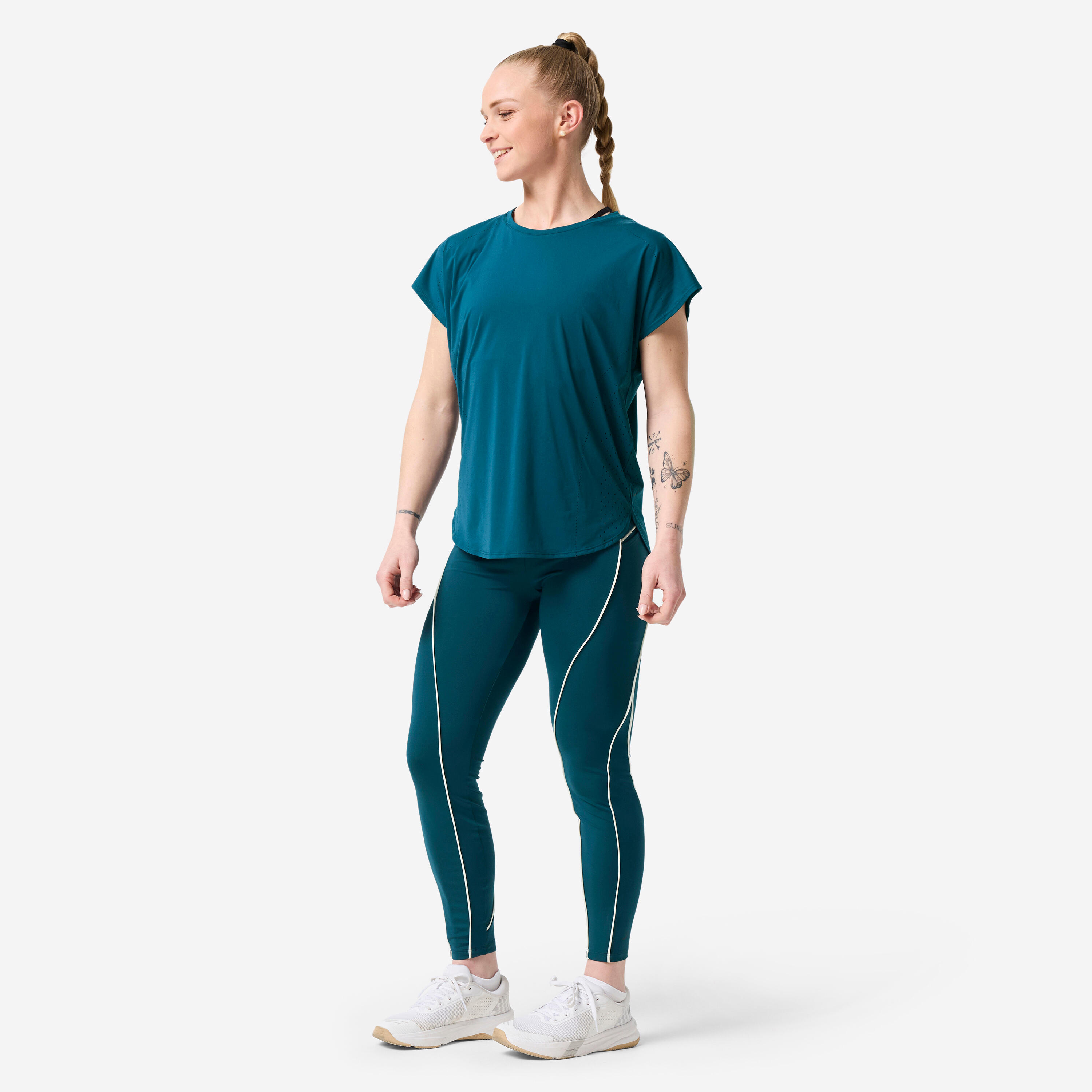 Leggings Dona Verd Blavós Rivet Blanc Cintura Alta 2/7