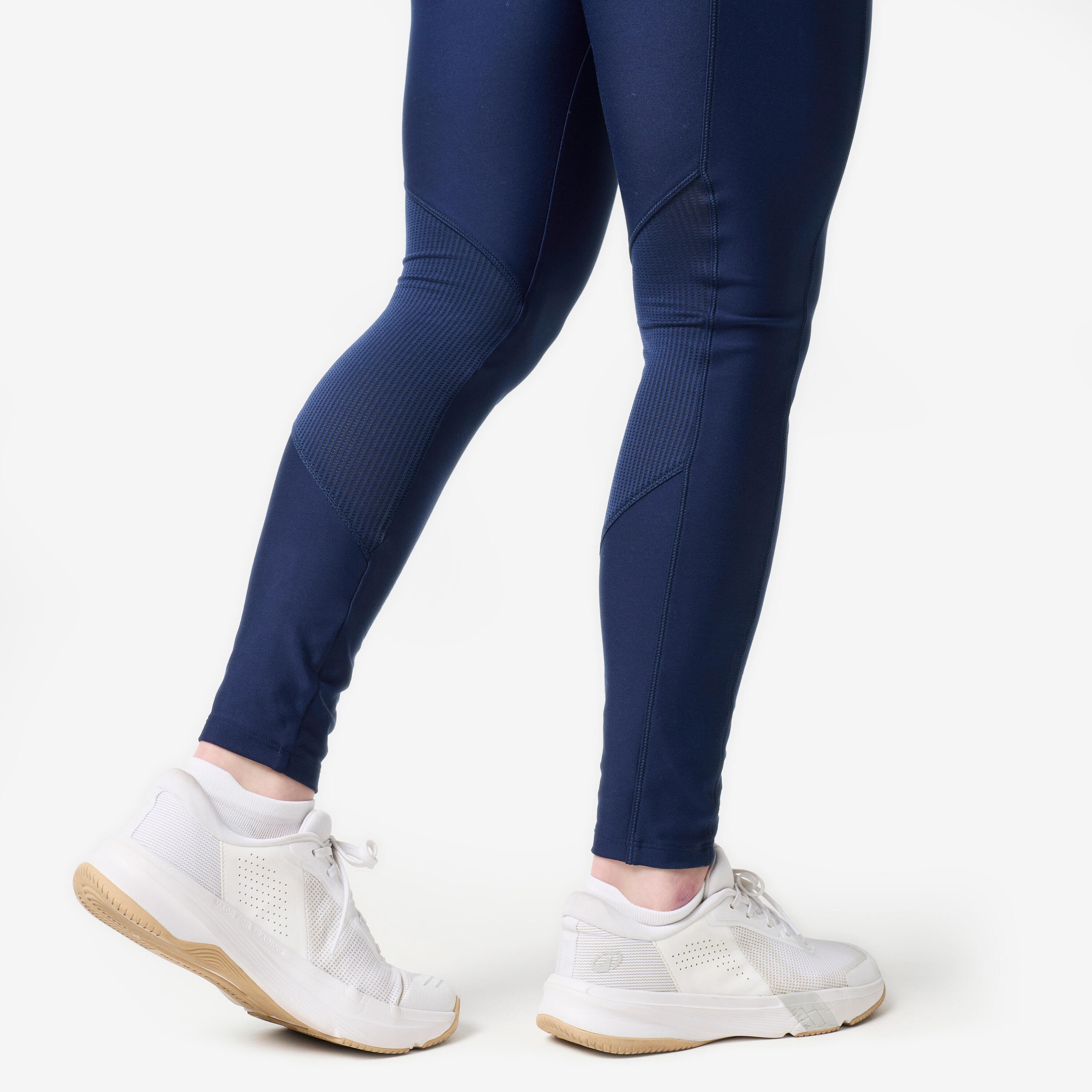 Legging fitness avec poche téléphone femme, bleu marine 7/8