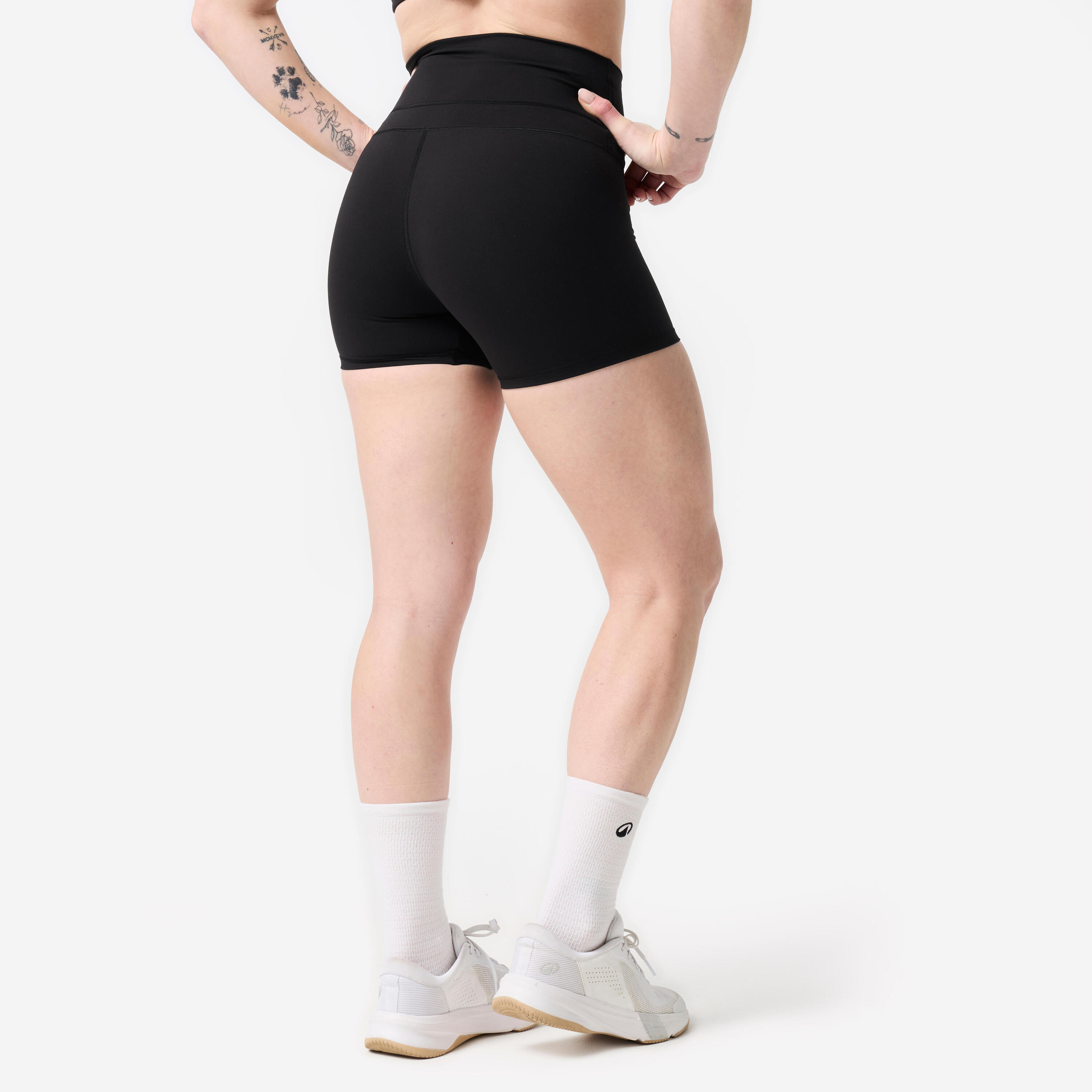Pantalons Curts Crossfit Dona Negre Elàstics 5/5