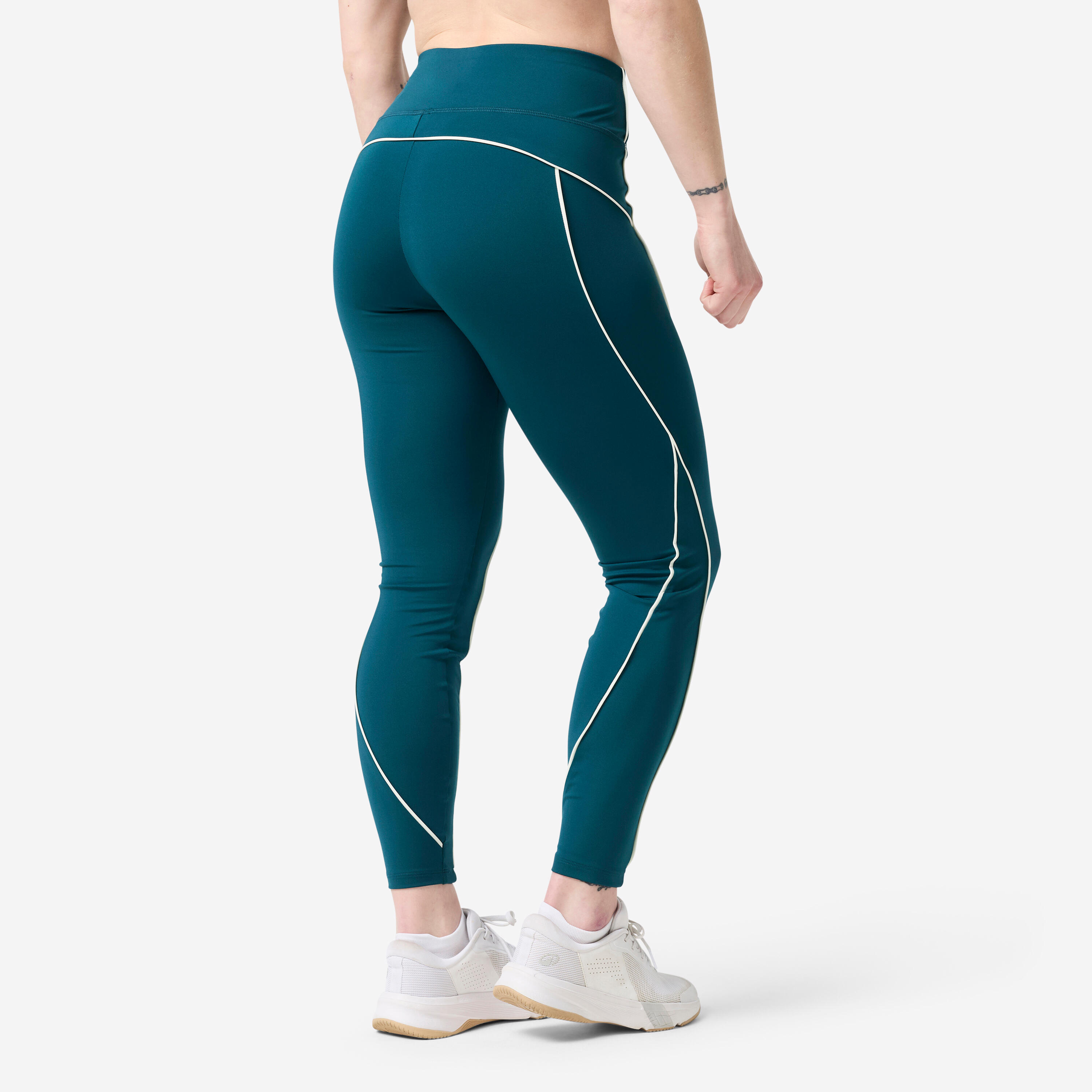 Leggings Dona Verd Blavós Rivet Blanc Cintura Alta 5/7