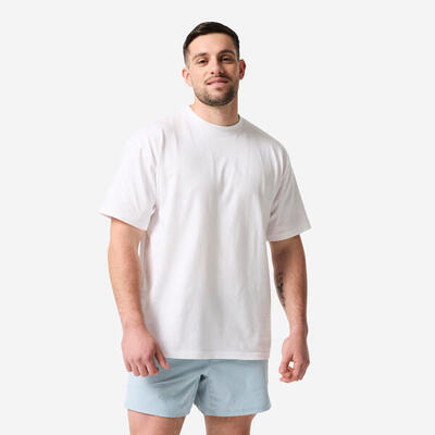 T-shirt uomo palestra oversize cotone rossa