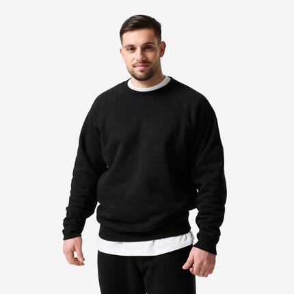 Sweat de sport en coton ample et chaud homme, noir