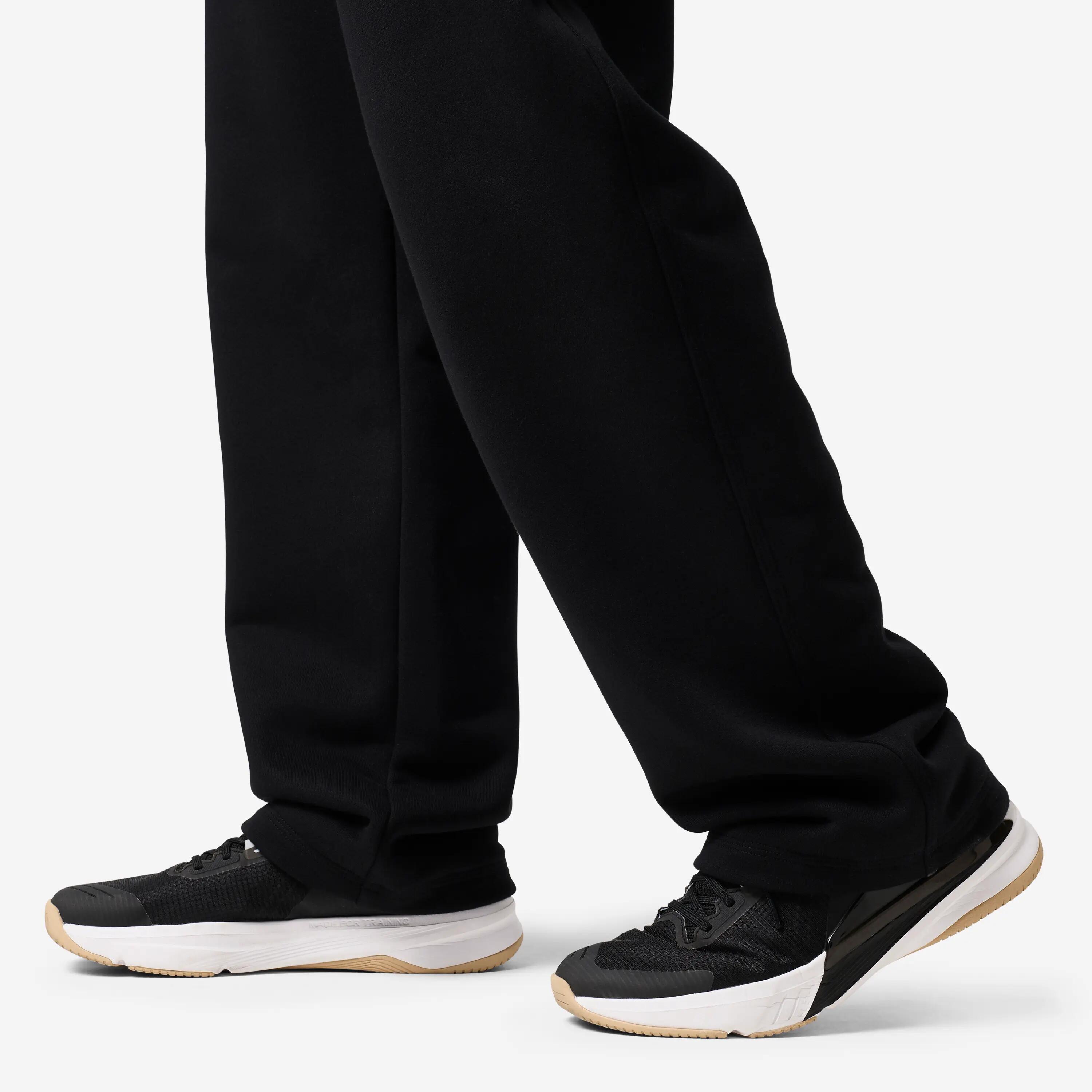 Pantaloni de fitness din bumbac, drepți și respirabili, negru, bărbați 8/9