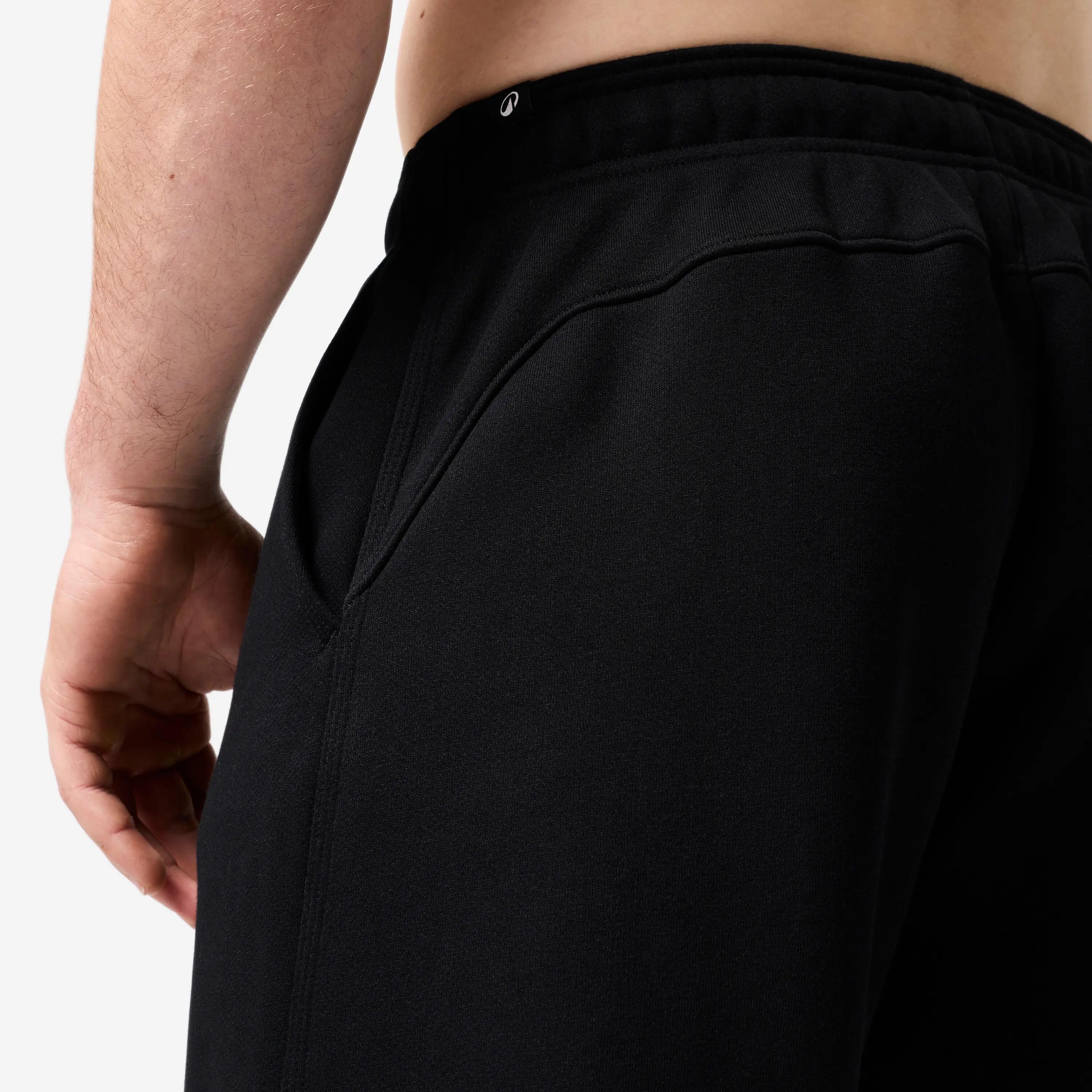 Pantalon de jogging en coton droit et respirant homme, noir 6/8