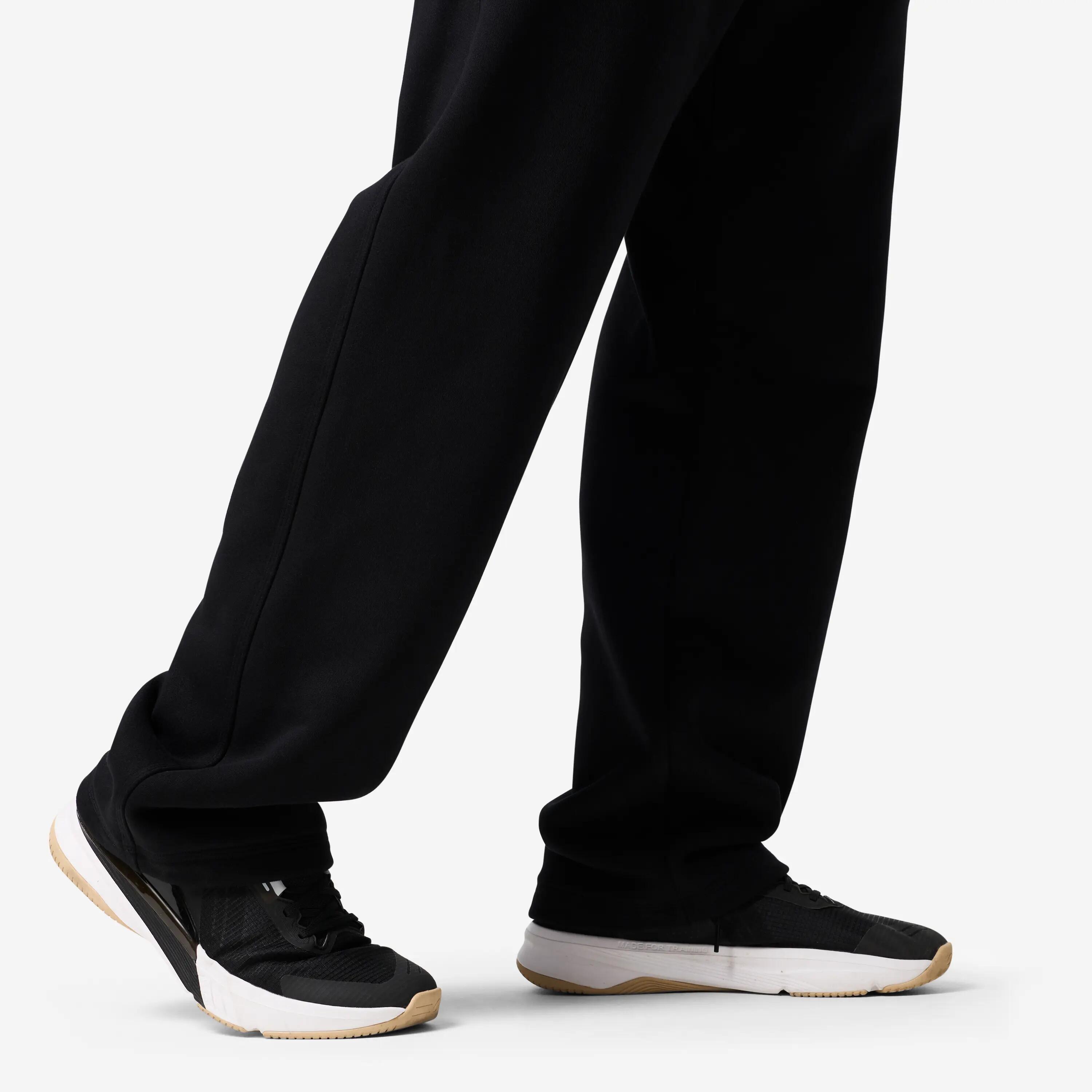 Pantalon de jogging en coton droit et respirant homme, noir 7/8