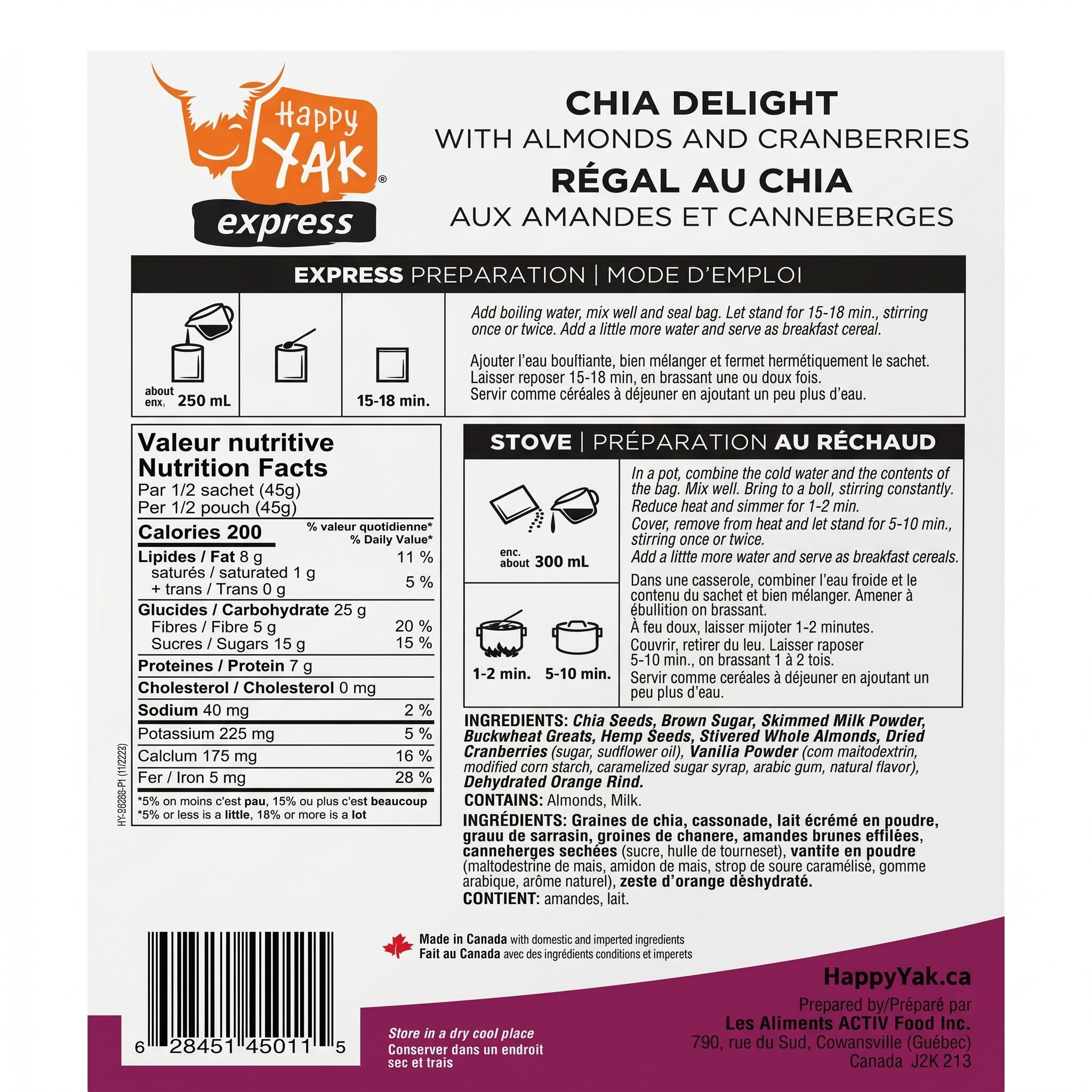Graines de chia pour ravitaillement de randonnée 2/3