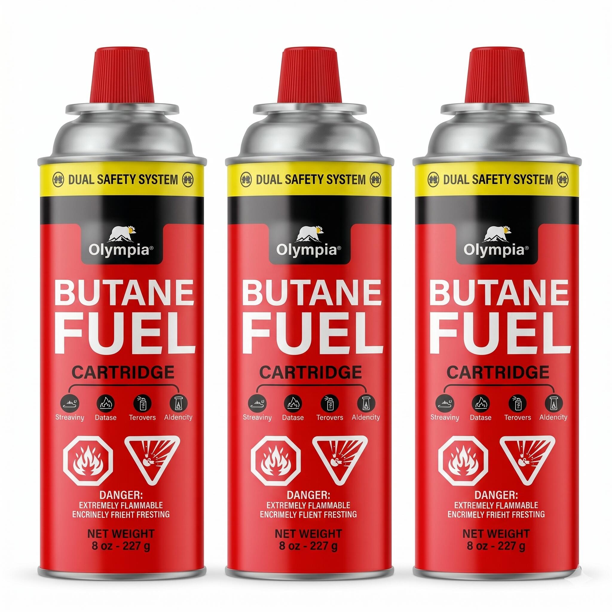 Bonbonnes de butane pour réchaud de camping 227 g lot de 3 1/1