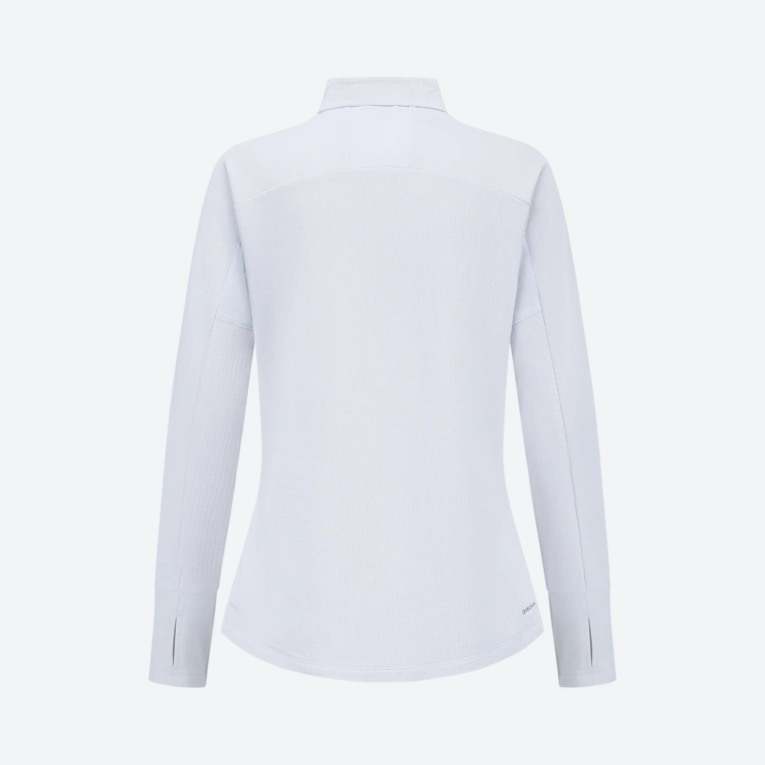 Woen’s long-sleeved hiking t-shirt, MH500 Warm - Blue -  2