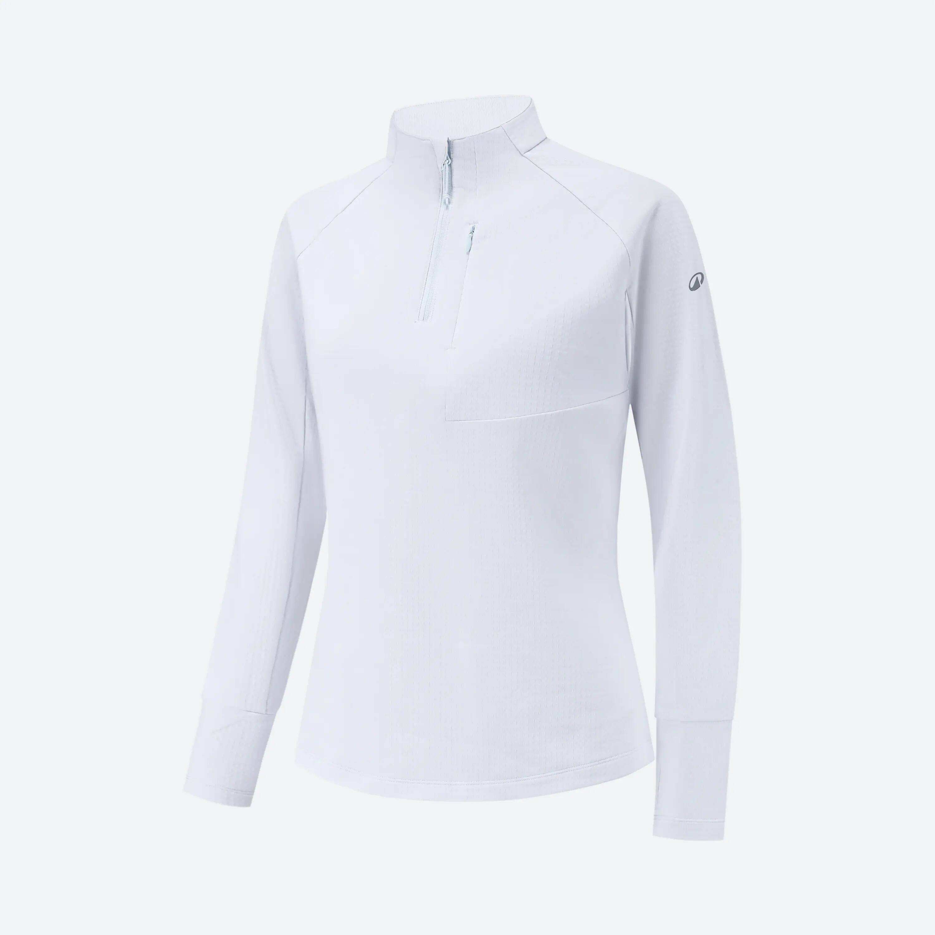 Woen’s long-sleeved hiking t-shirt, MH500 Warm - Blue -  1