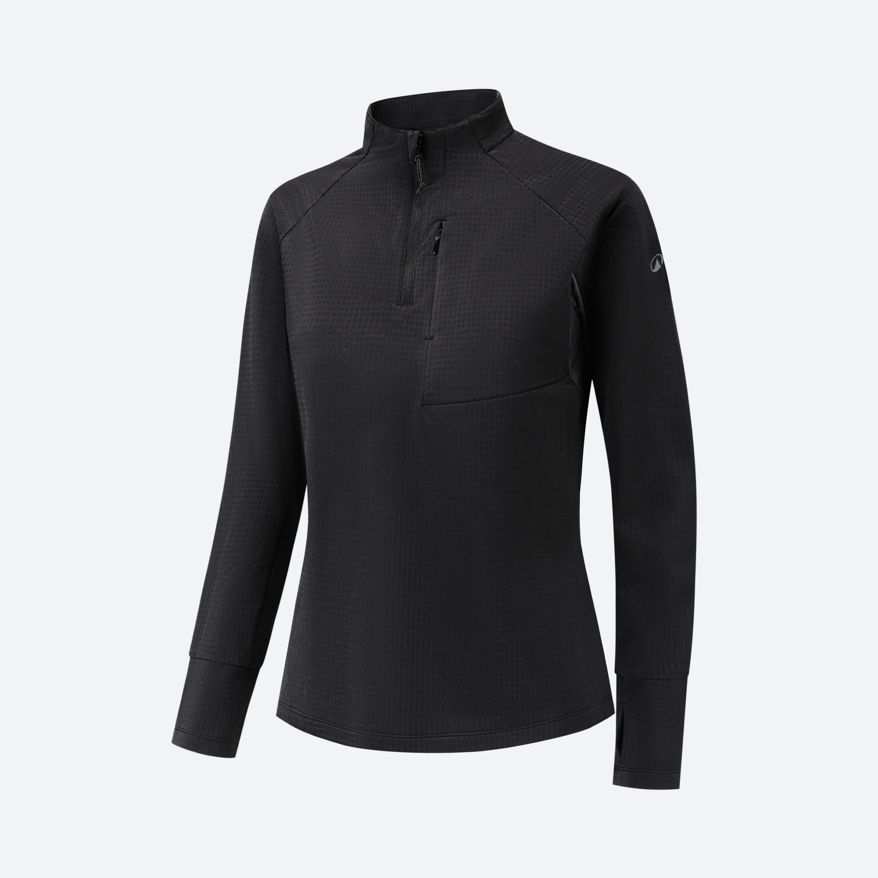 Women’s long-sleeved hiking t-shirt, MH500 Warm - Black