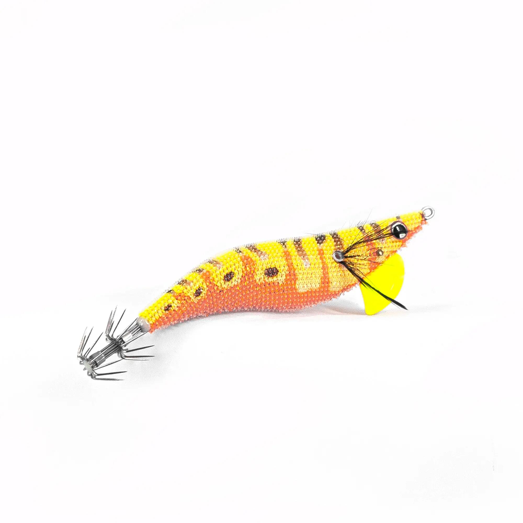 Totanara pesca in mare eging Jatsui Rush Egi Rubber Prawn #3.0 col.ORYW 3/4