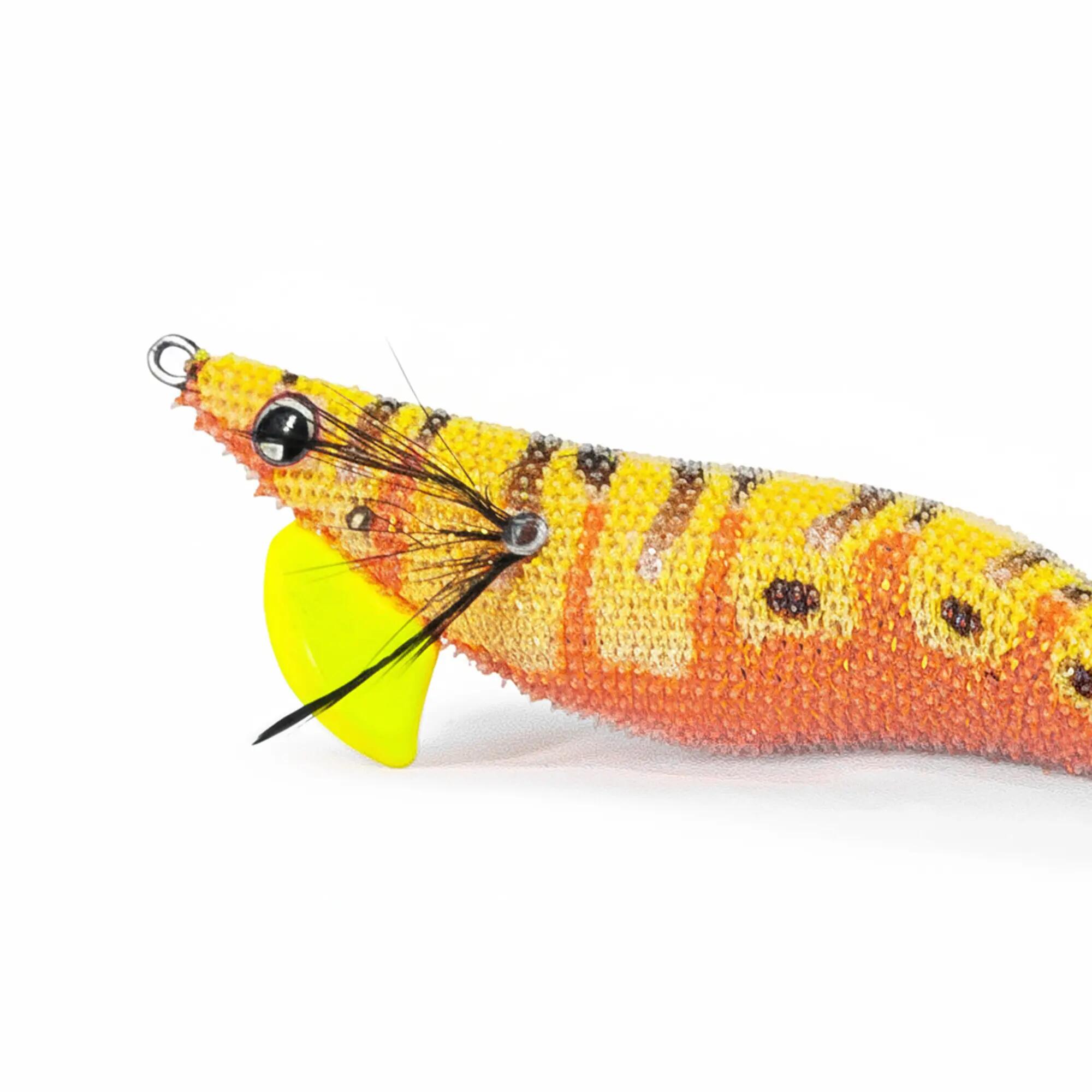 Totanara pesca in mare eging Jatsui Rush Egi Rubber Prawn #3.0 col.ORYW 2/4