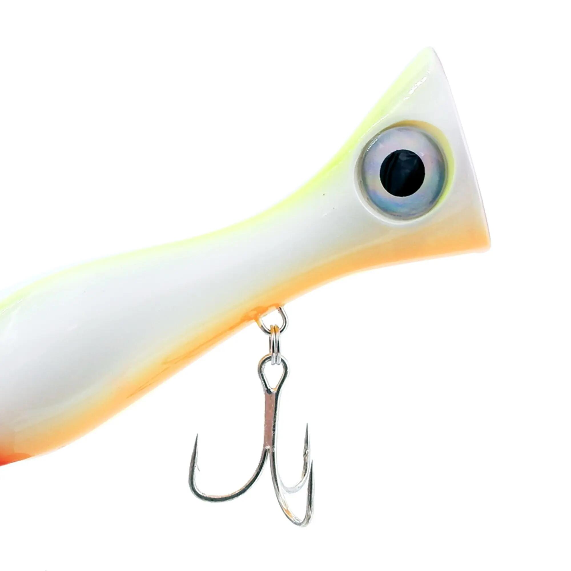 Popper spinning in mare SW Lethal Popper 10cm 30g dorso giallo ancorette VMC 3/4
