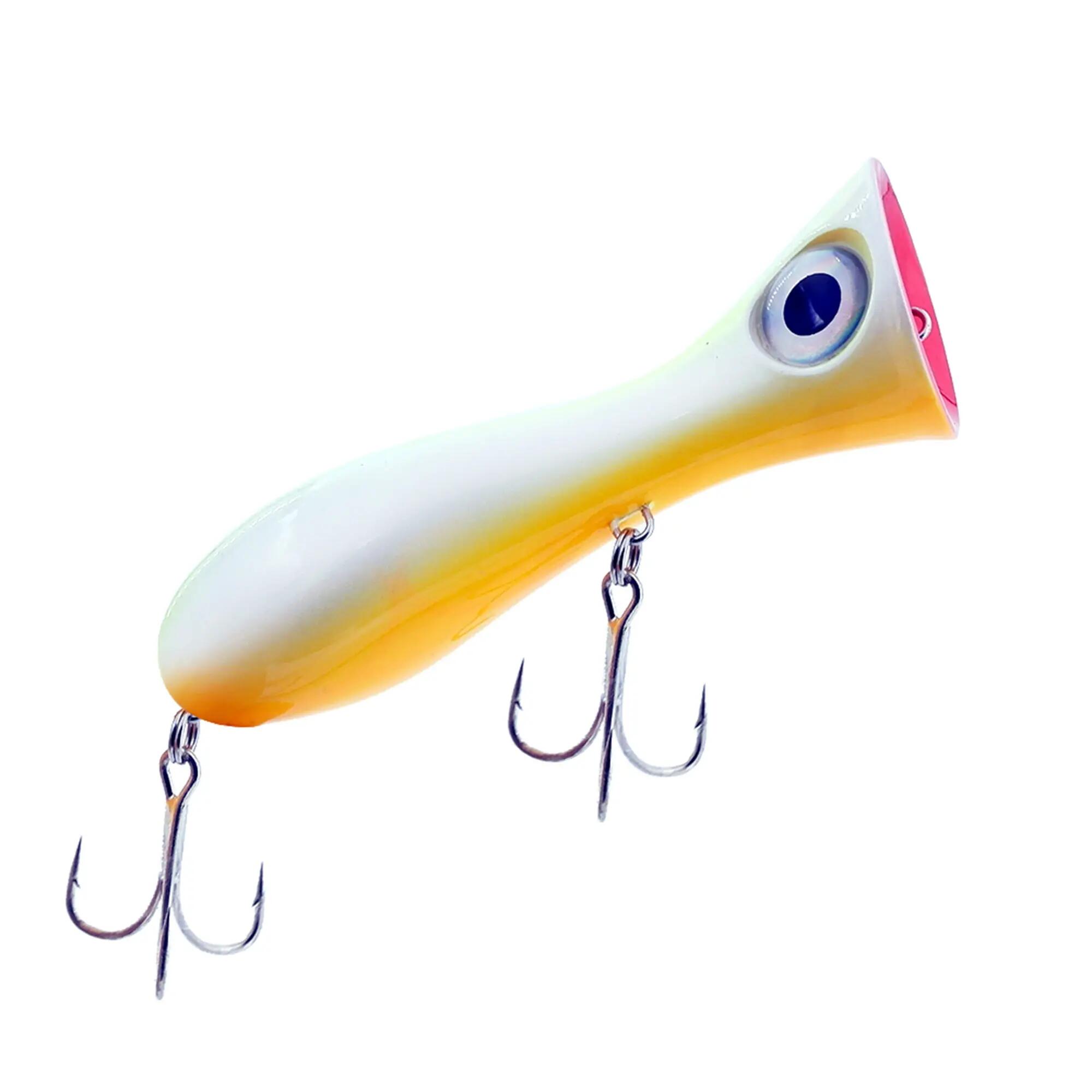 Popper spinning in mare SW Lethal Popper 10cm 30g dorso giallo ancorette VMC 2/4