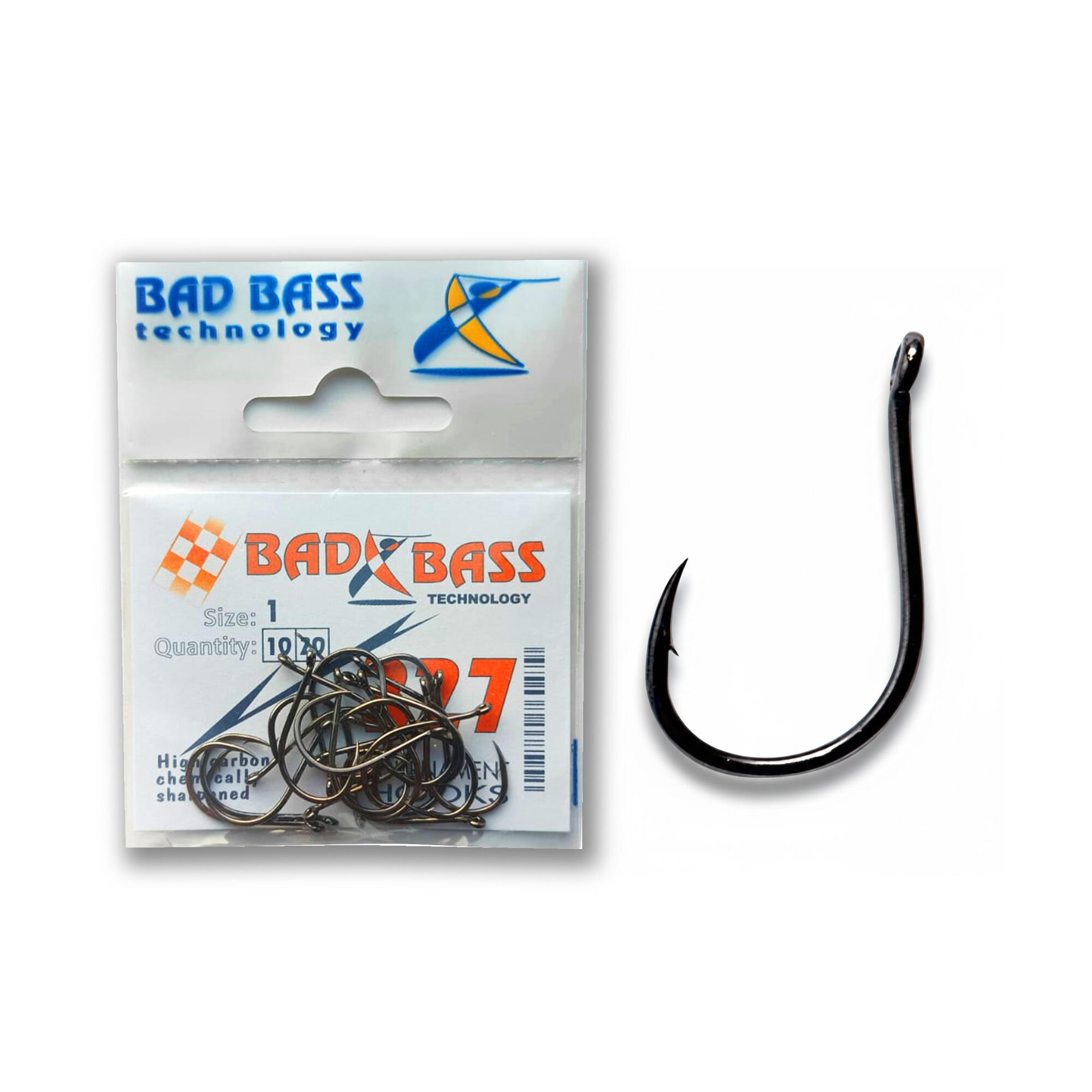 Ami con occhiello pesca surfcasting Bad Bass Tournament 327 Black Nickel 20pz 2/4