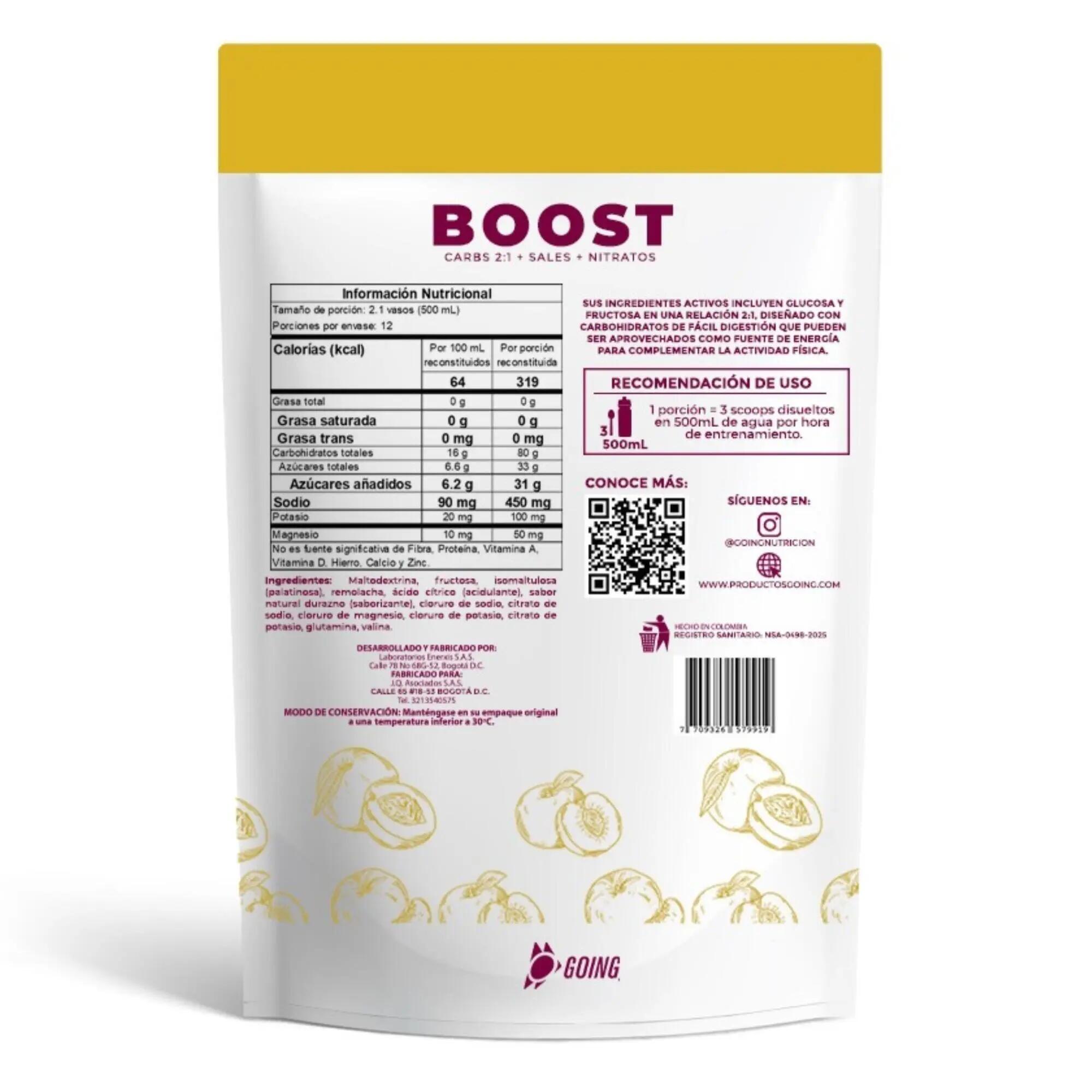 Mezcla de polvo energético Going Doypack 1080 g - Durazno 2/2