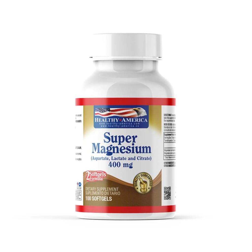 Súper Magnesio 400 mg Ámbar Healthy America