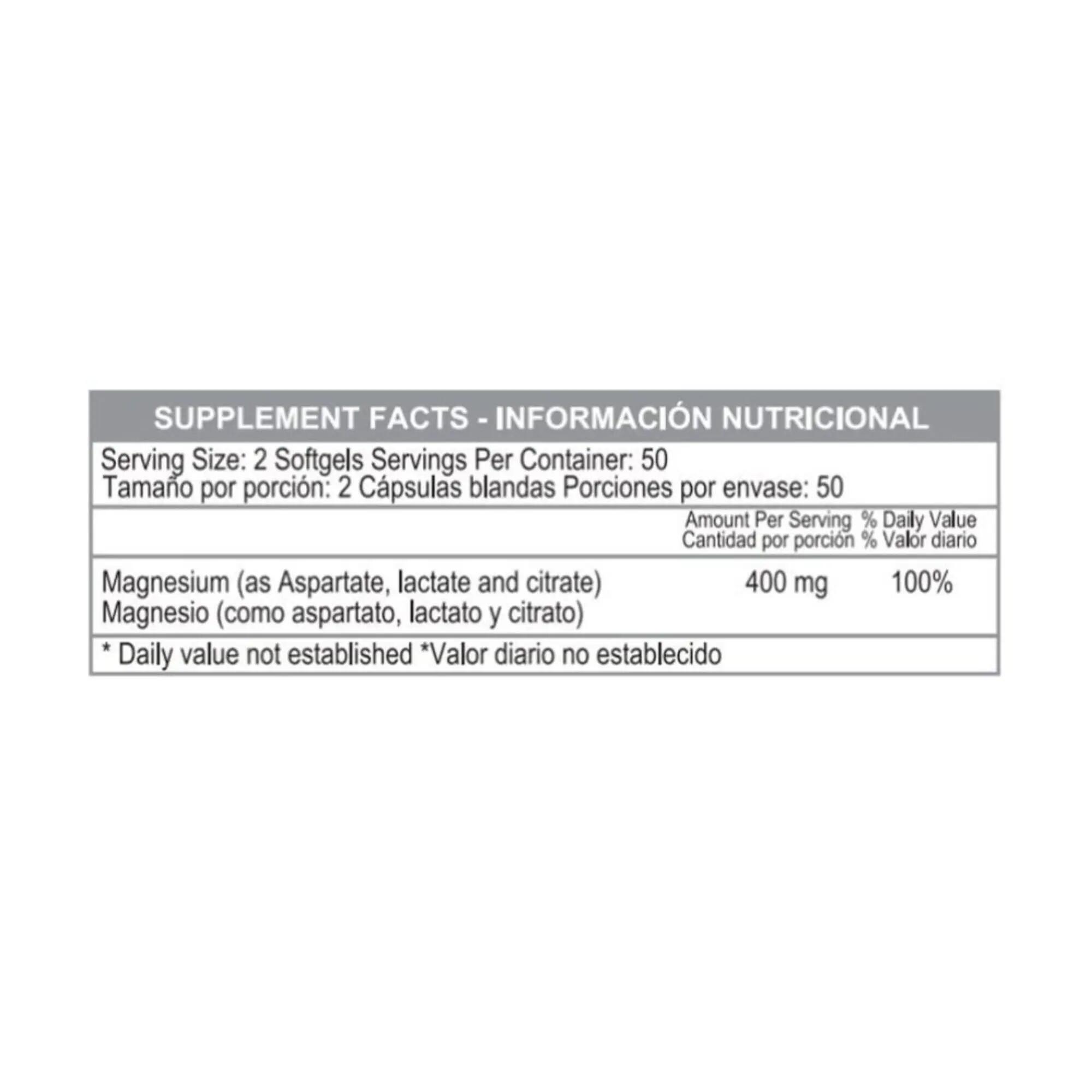 Súper Magnesio 400 mg Ámbar Healthy America 3/3