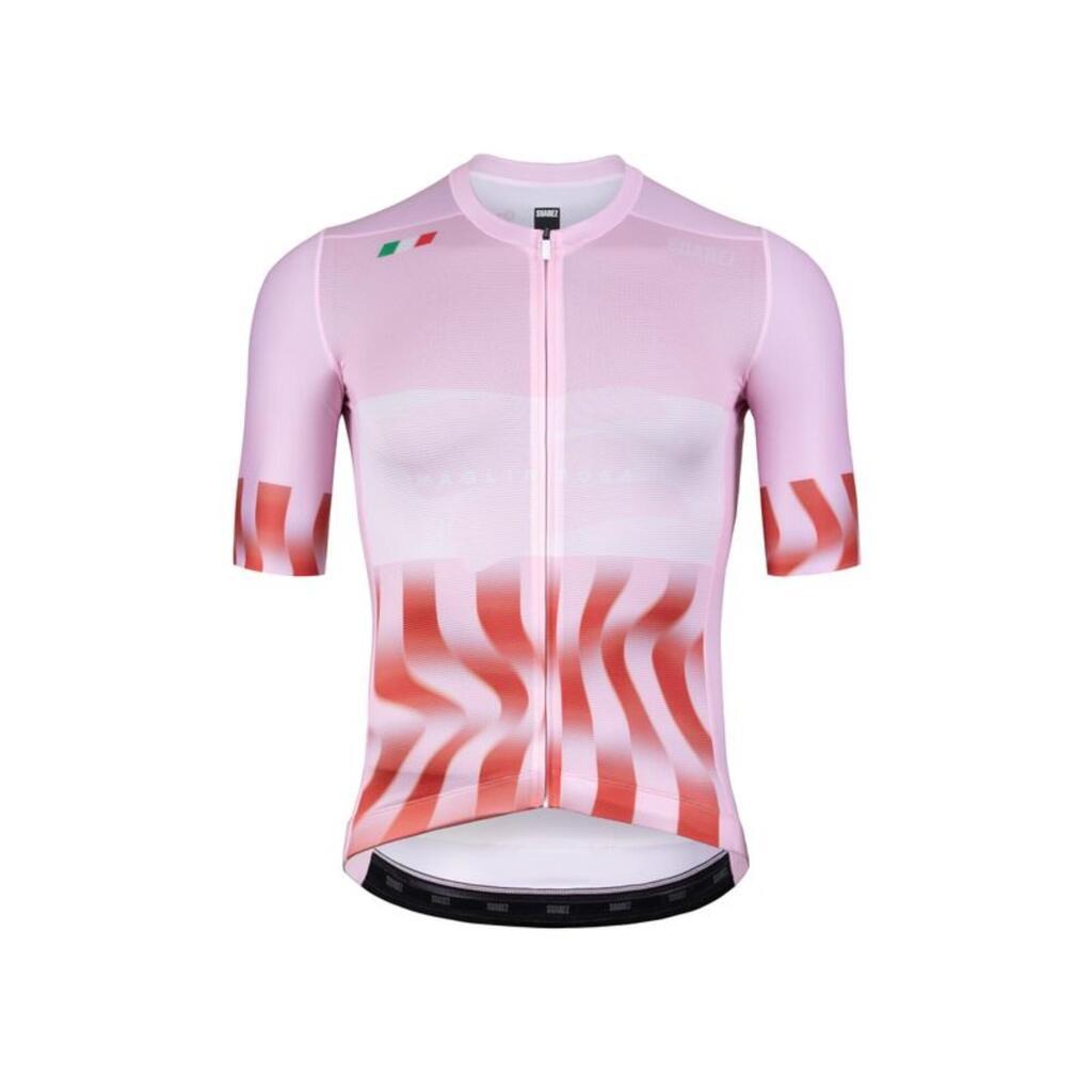 Camiseta Ciclismo Maglia Rosa Hombre Rosado Manga Corta