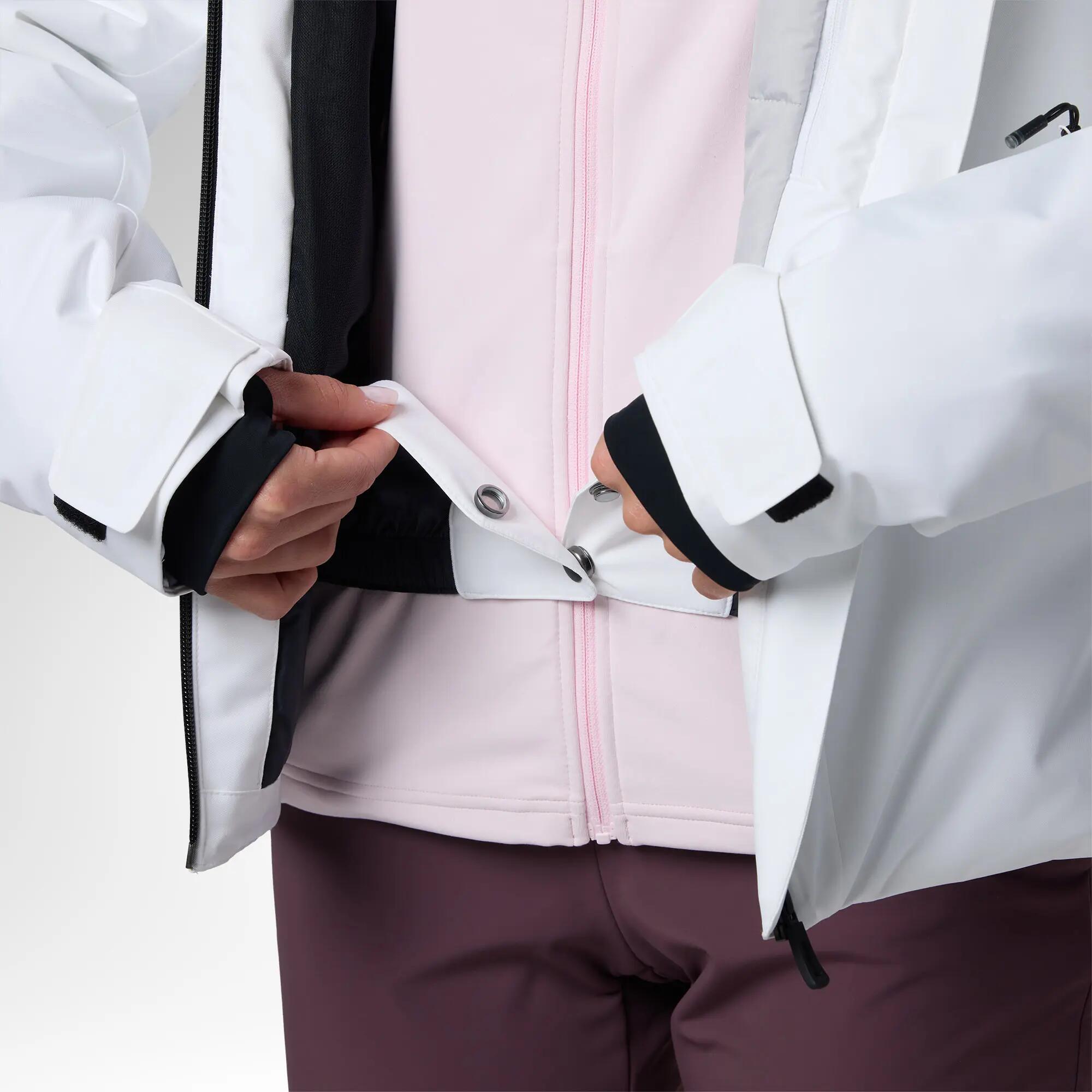 Jaqueta d'esquí impermeable i càlida dona Rossignol Rochrun blanc 7/9
