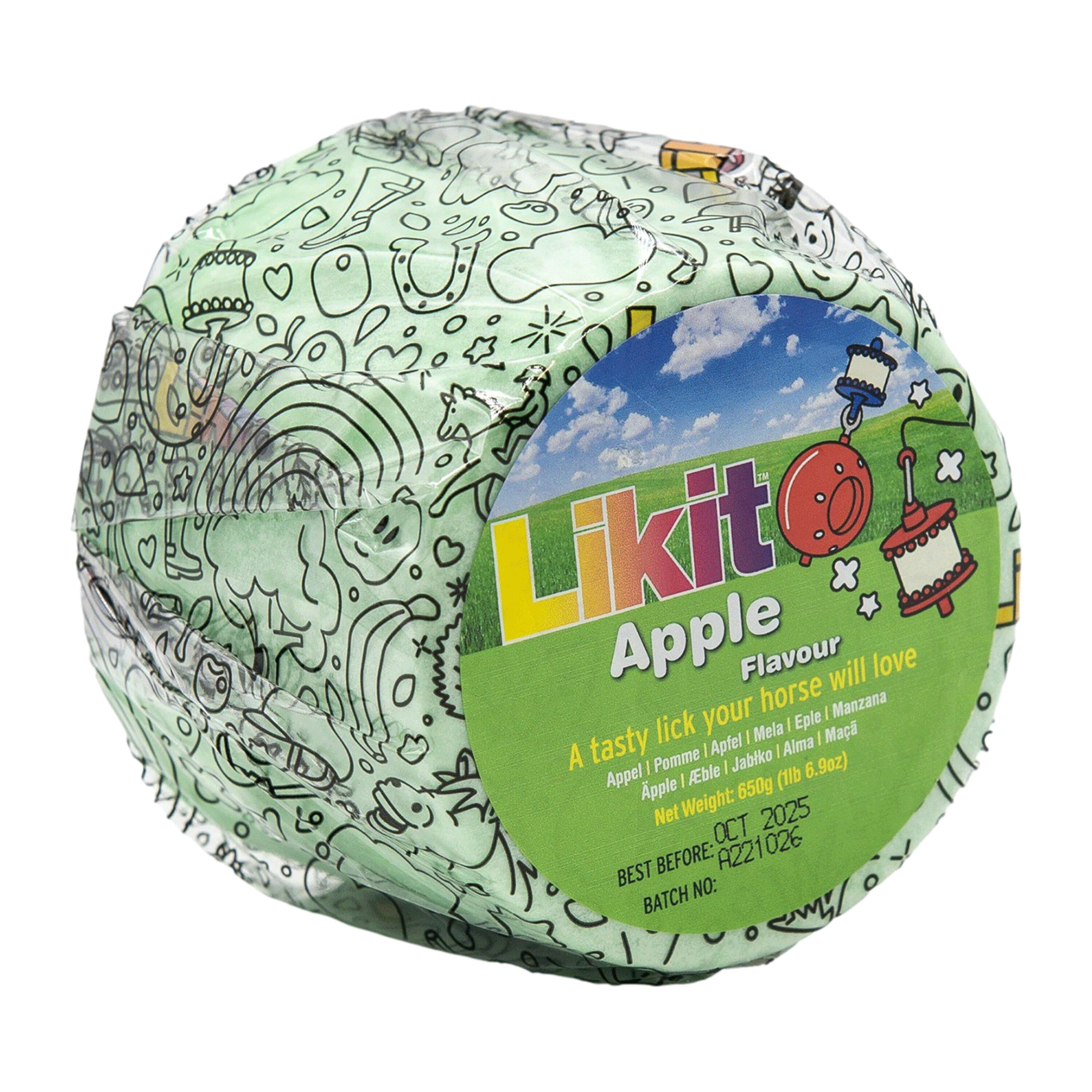 Friandise équitation cheval et poney - recharge likit pomme 650g 1/3