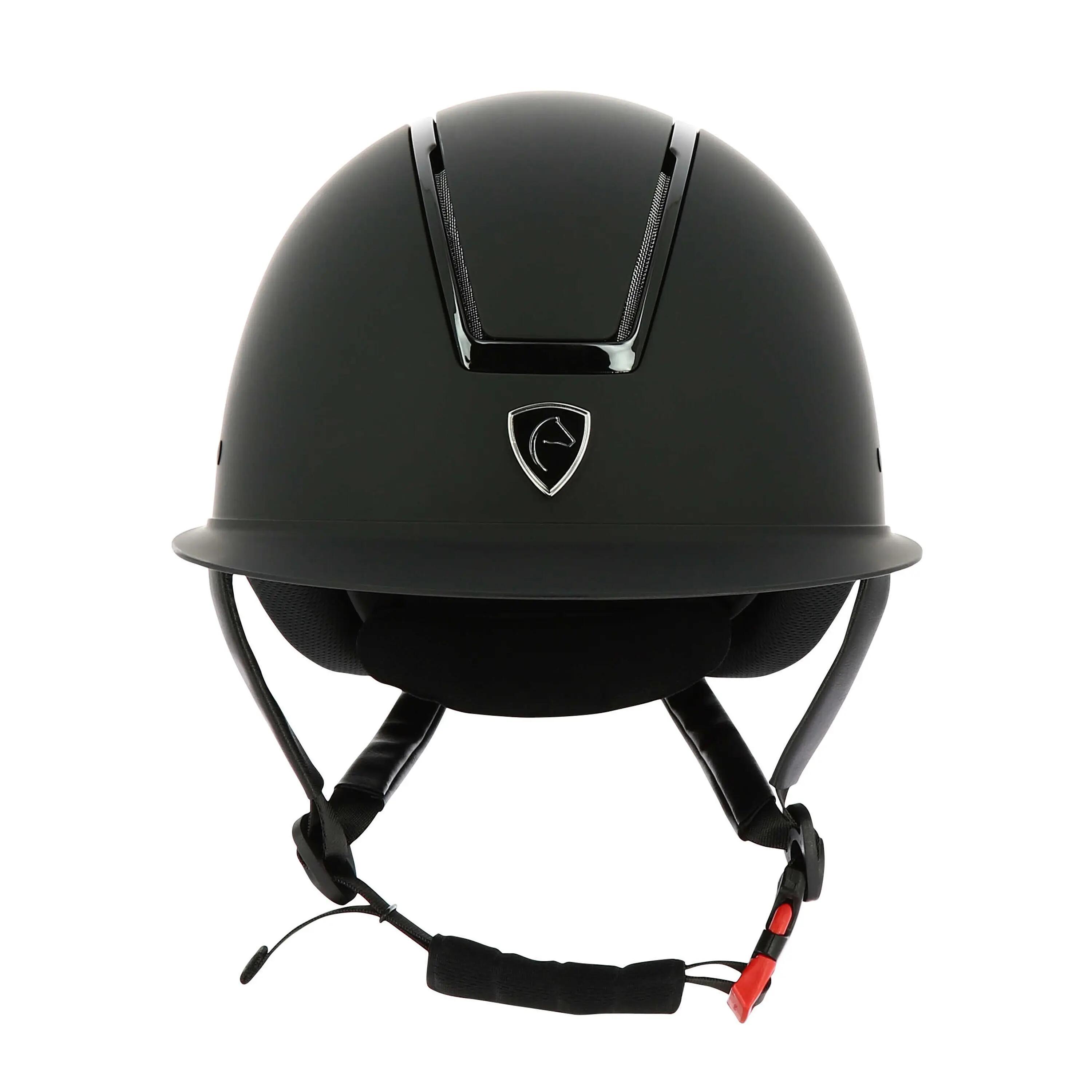 Cap equitazione adulto e bambini GLINT nero opaco 2/4