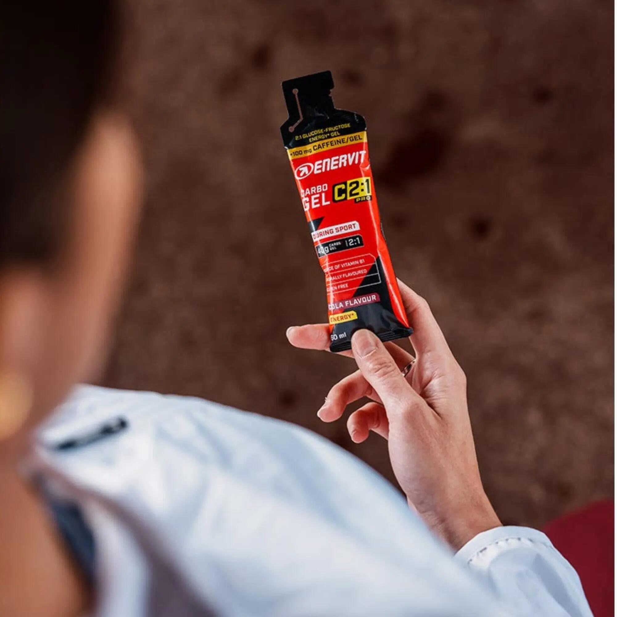 Gel deportivo mezcla de carbohidratos y cafeína Enervit C2:1 Carbo Gel 40 g 4/4