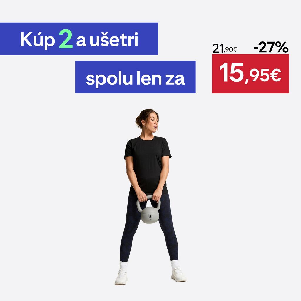 Dámske fitness tričko COOLMAX krátky rukáv čierne